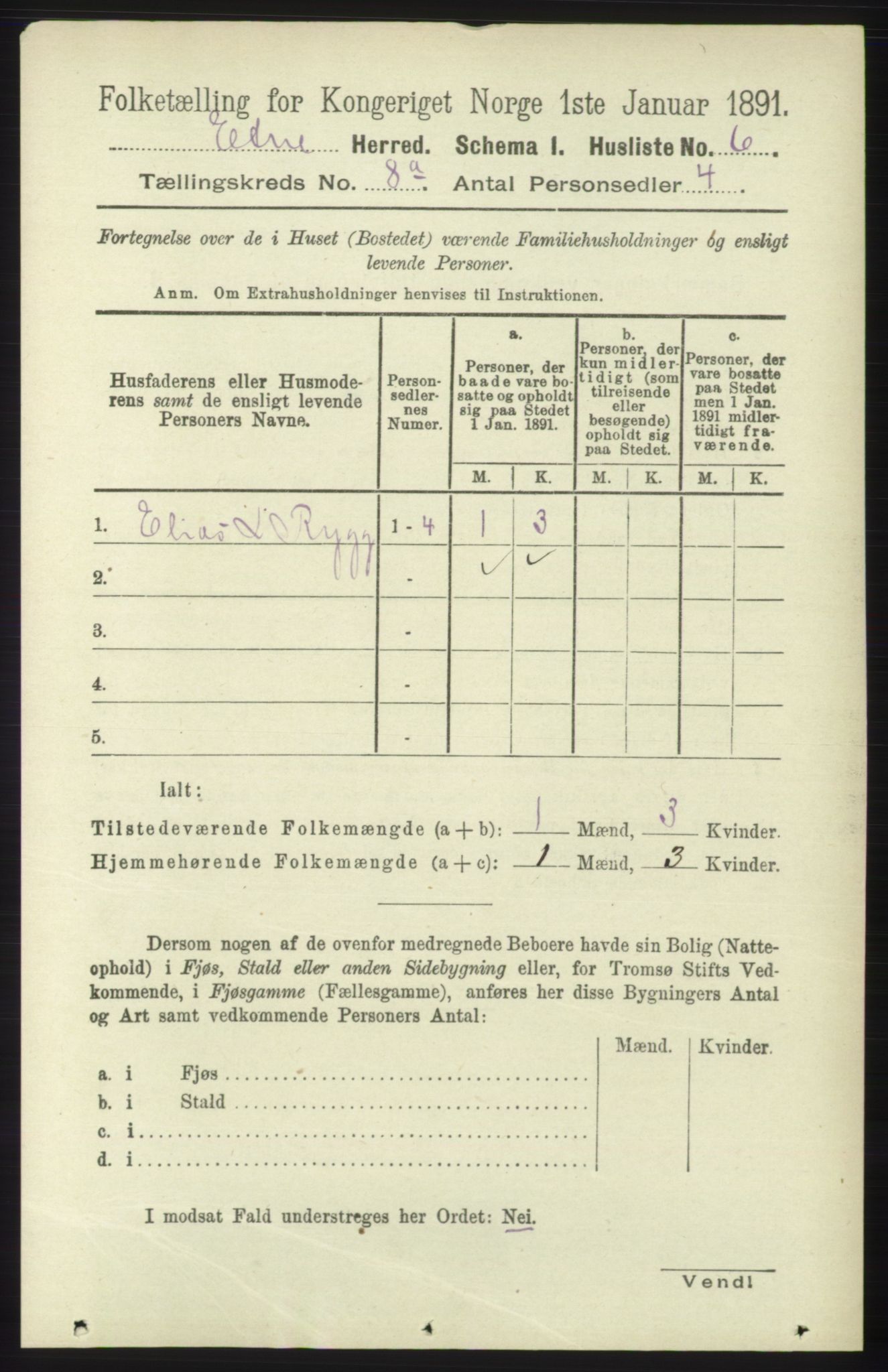 RA, Folketelling 1891 for 1211 Etne herred, 1891, s. 1528