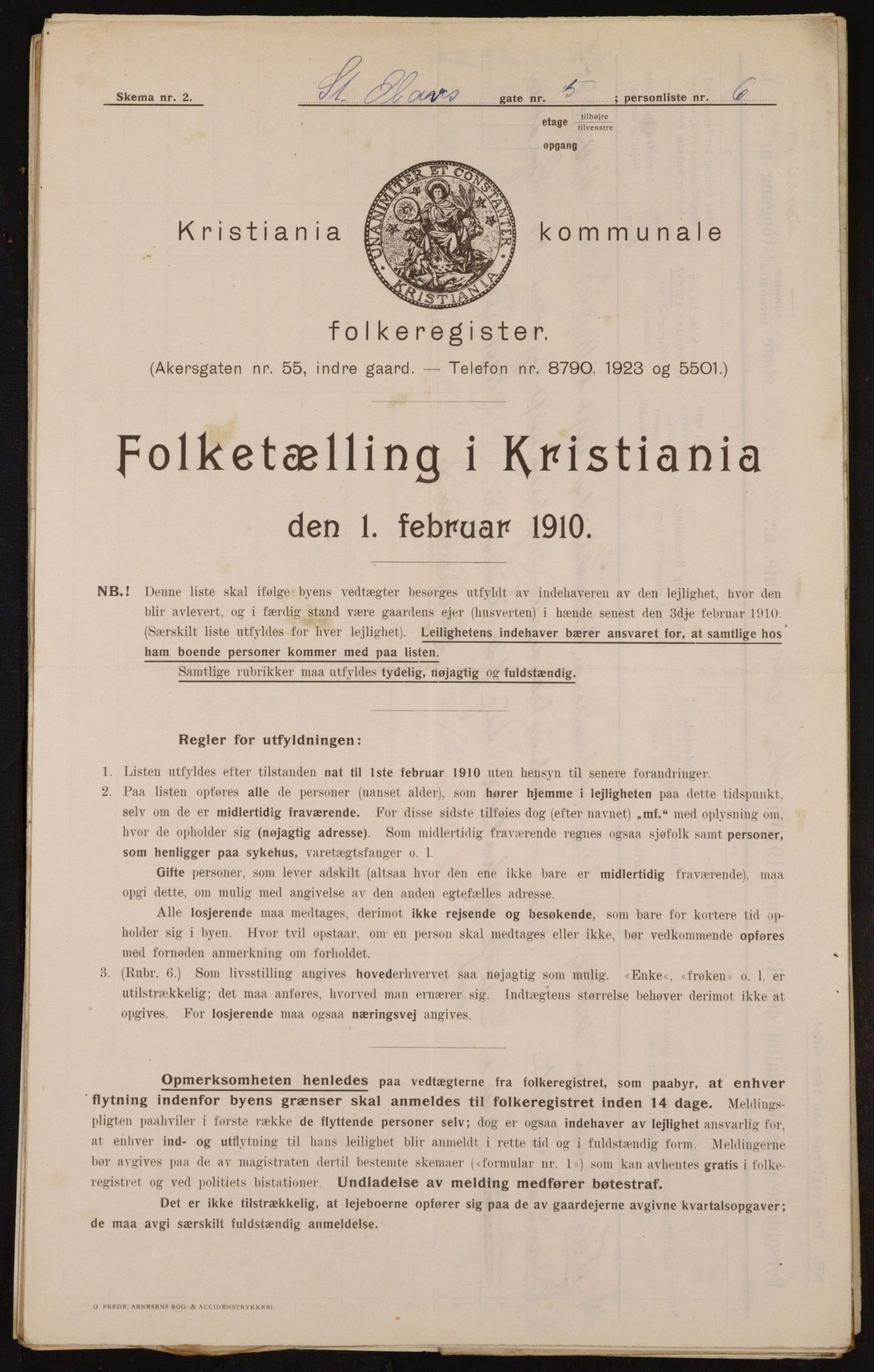 OBA, Kommunal folketelling 1.2.1910 for Kristiania, 1910, s. 84118