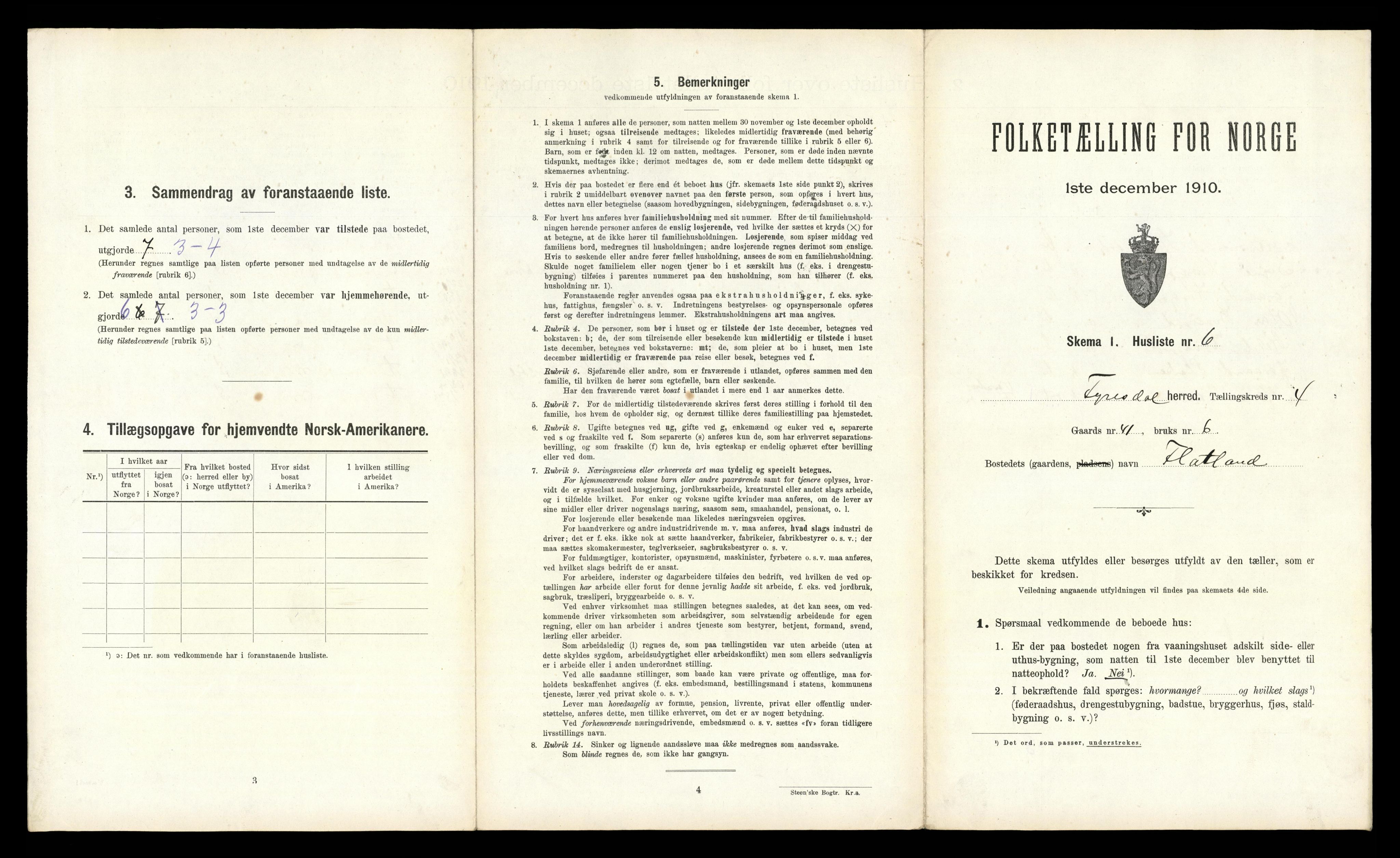 RA, Folketelling 1910 for 0831 Fyresdal herred, 1910, s. 247
