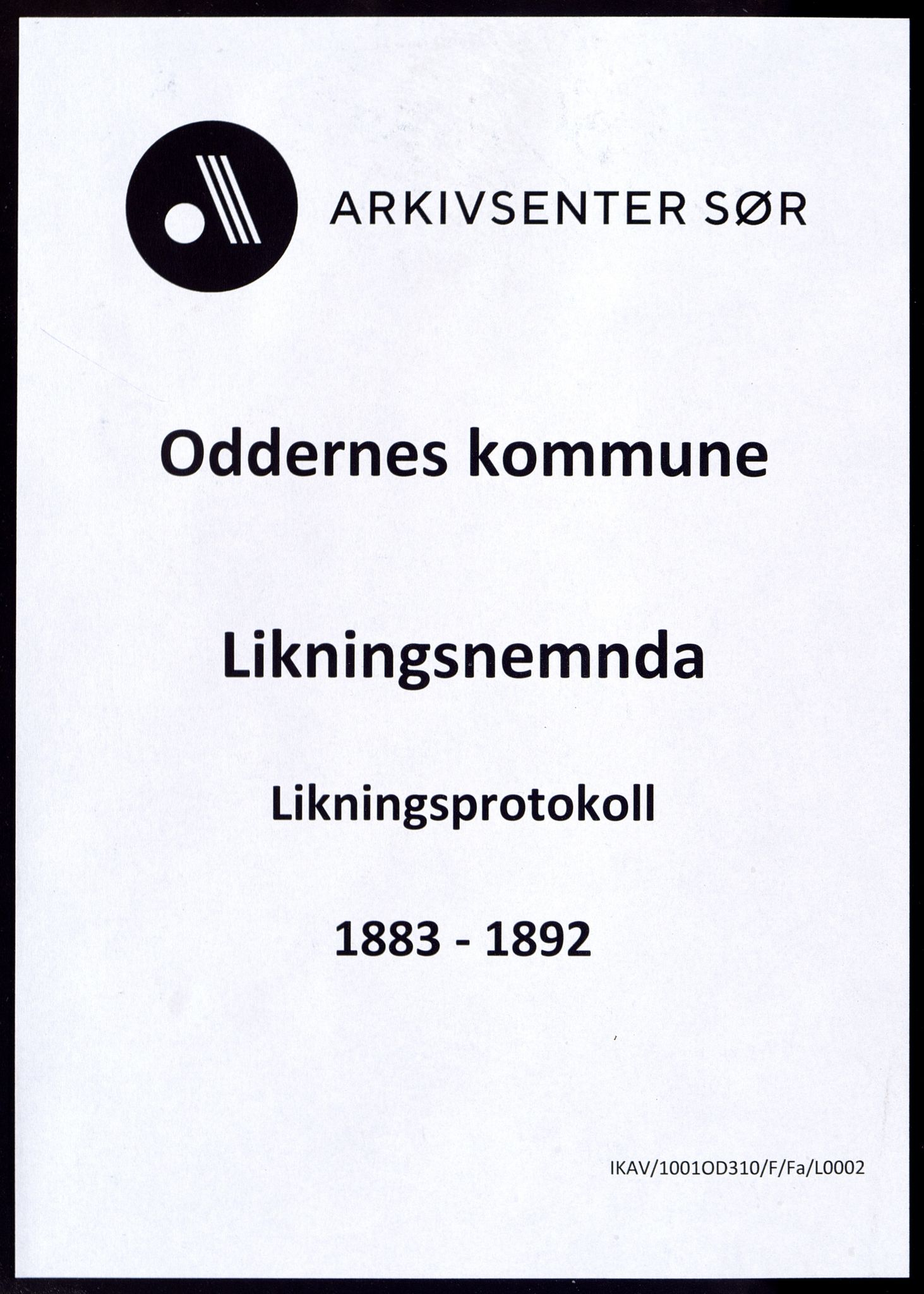 Oddernes kommune - Likningsnemnda, ARKSOR/1001OD310/F/Fa/L0002: Likningsprotokoll - kommuneskatt og skoleskatt, 1883-1892