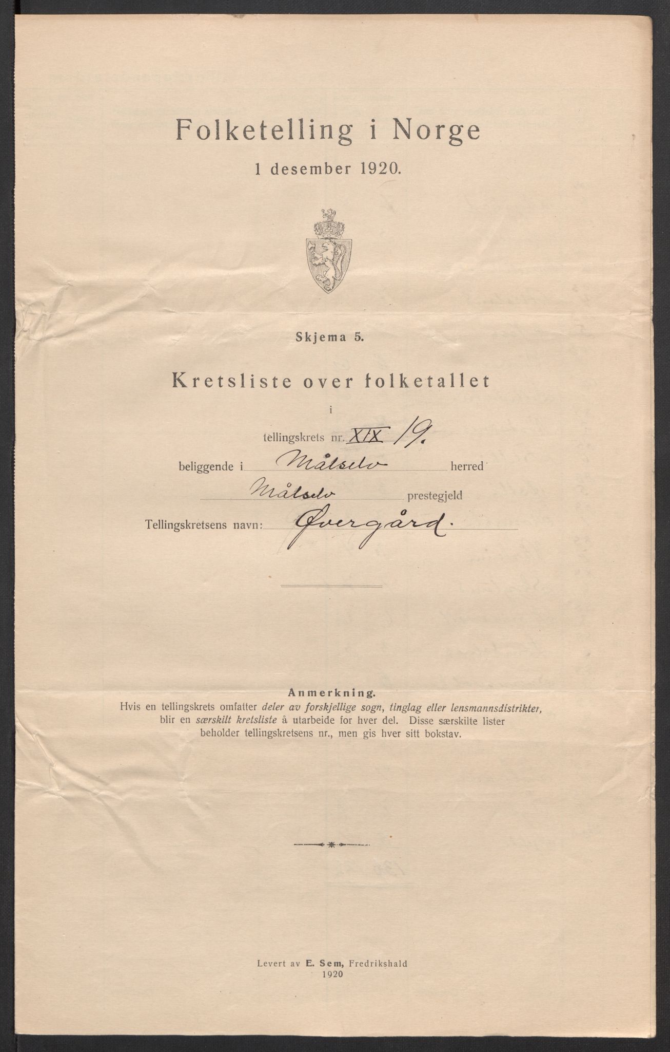 SATØ, Folketelling 1920 for 1924 Målselv herred, 1920, s. 60