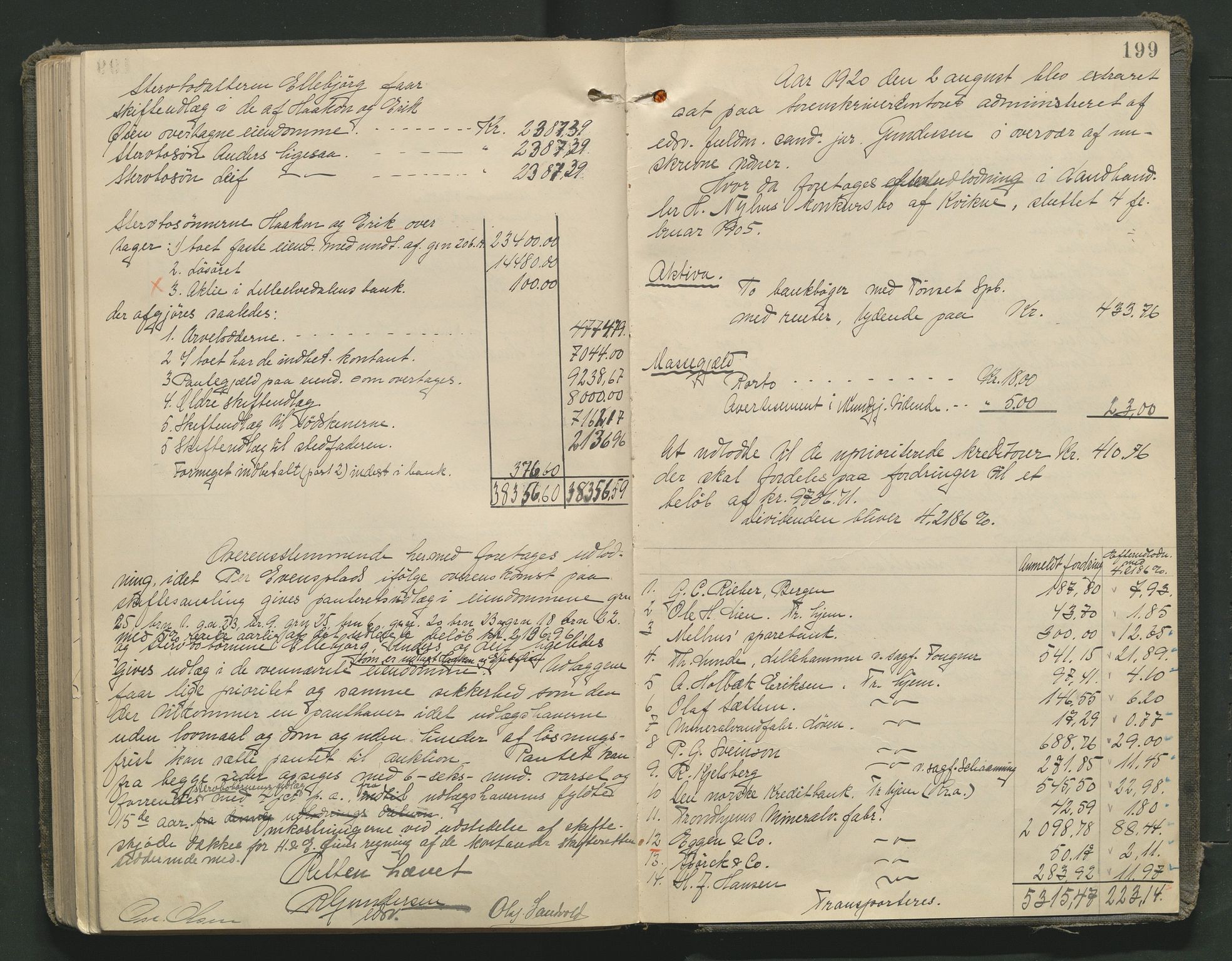 Nord-Østerdal tingrett, AV/SAH-TING-020/J/Jd/L0006: Skifteutlodningsprotokoll, 1907-1920, s. 199