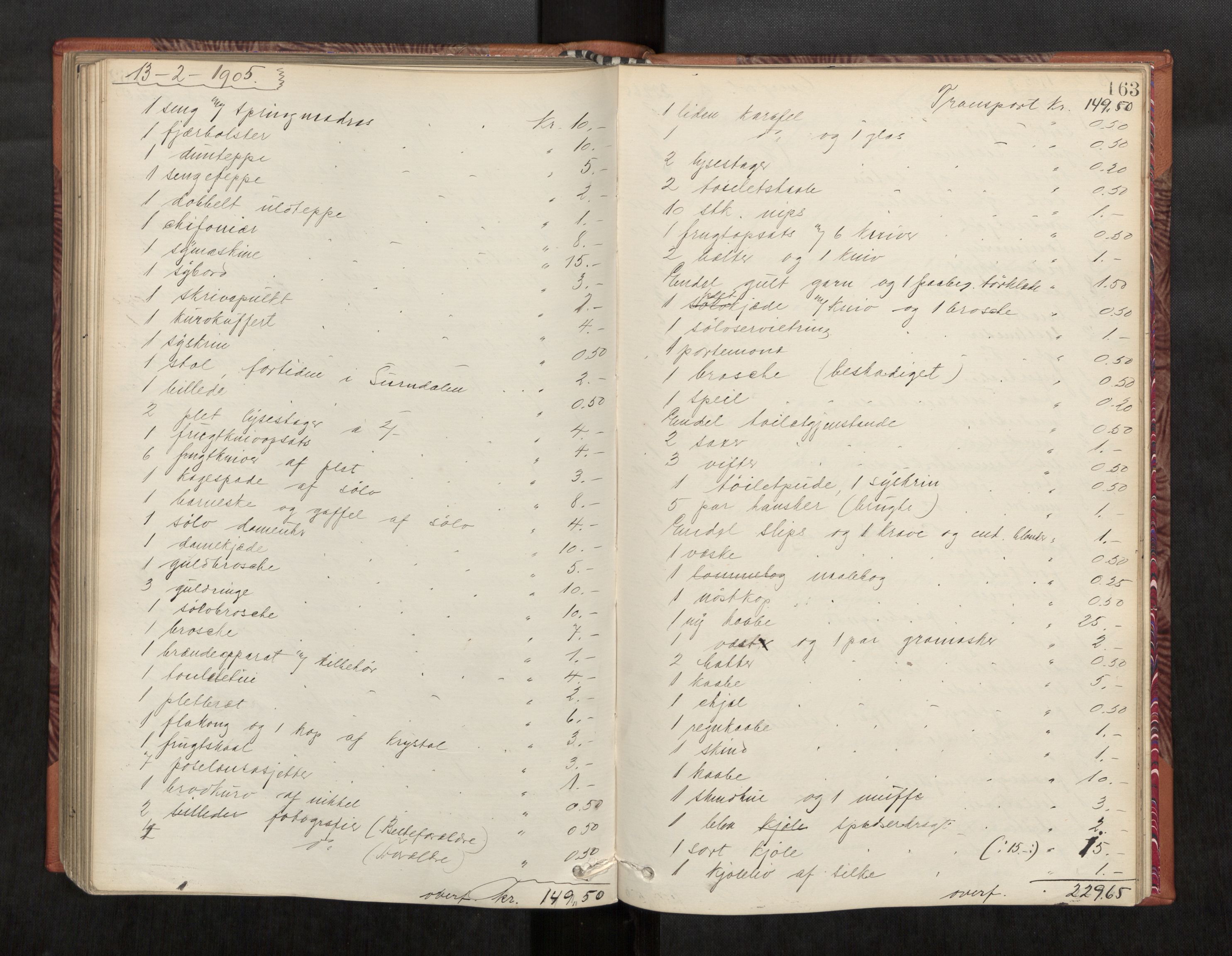 Strinda og Selbu sorenskriveri, AV/SAT-A-0015/3/3C/L0004: Skifteregistreringsprot., 1881-1906, s. 163