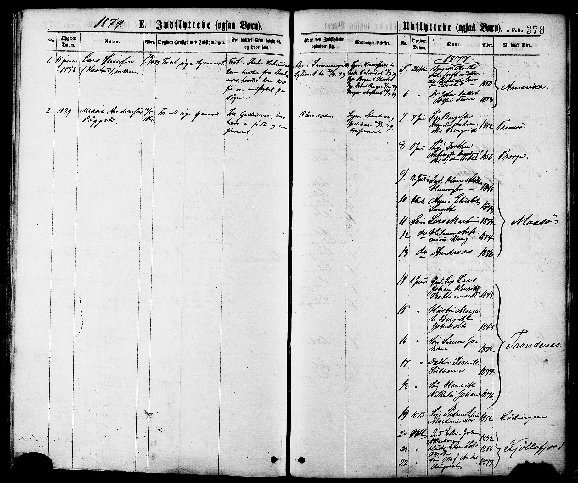 Ministerialprotokoller, klokkerbøker og fødselsregistre - Nordland, SAT/A-1459/863/L0897: Ministerialbok nr. 863A09, 1872-1886, s. 378