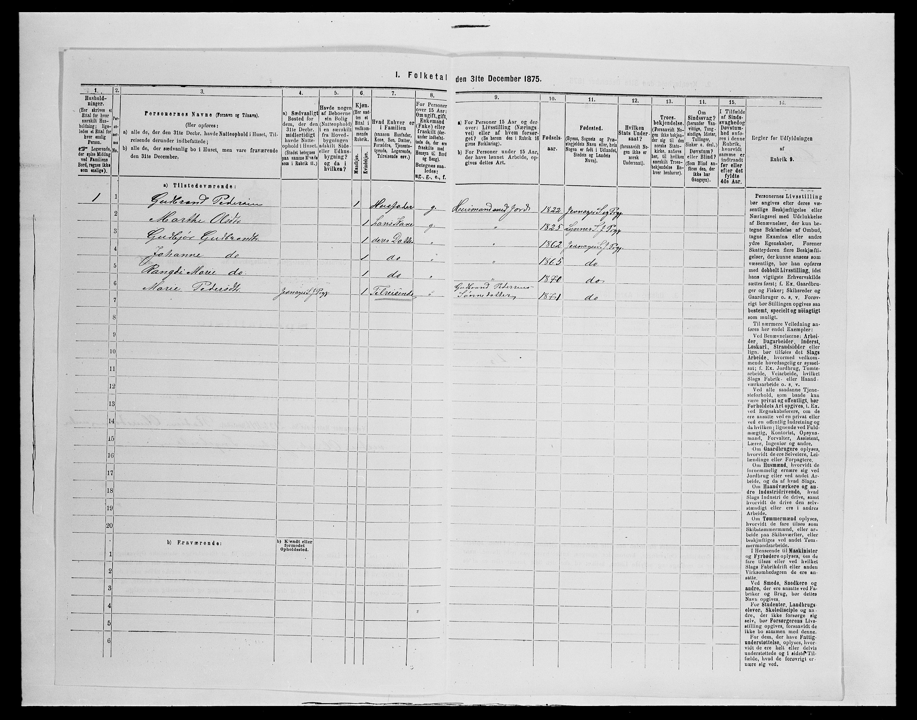 SAH, Folketelling 1875 for 0532P Jevnaker prestegjeld, 1875, s. 1206