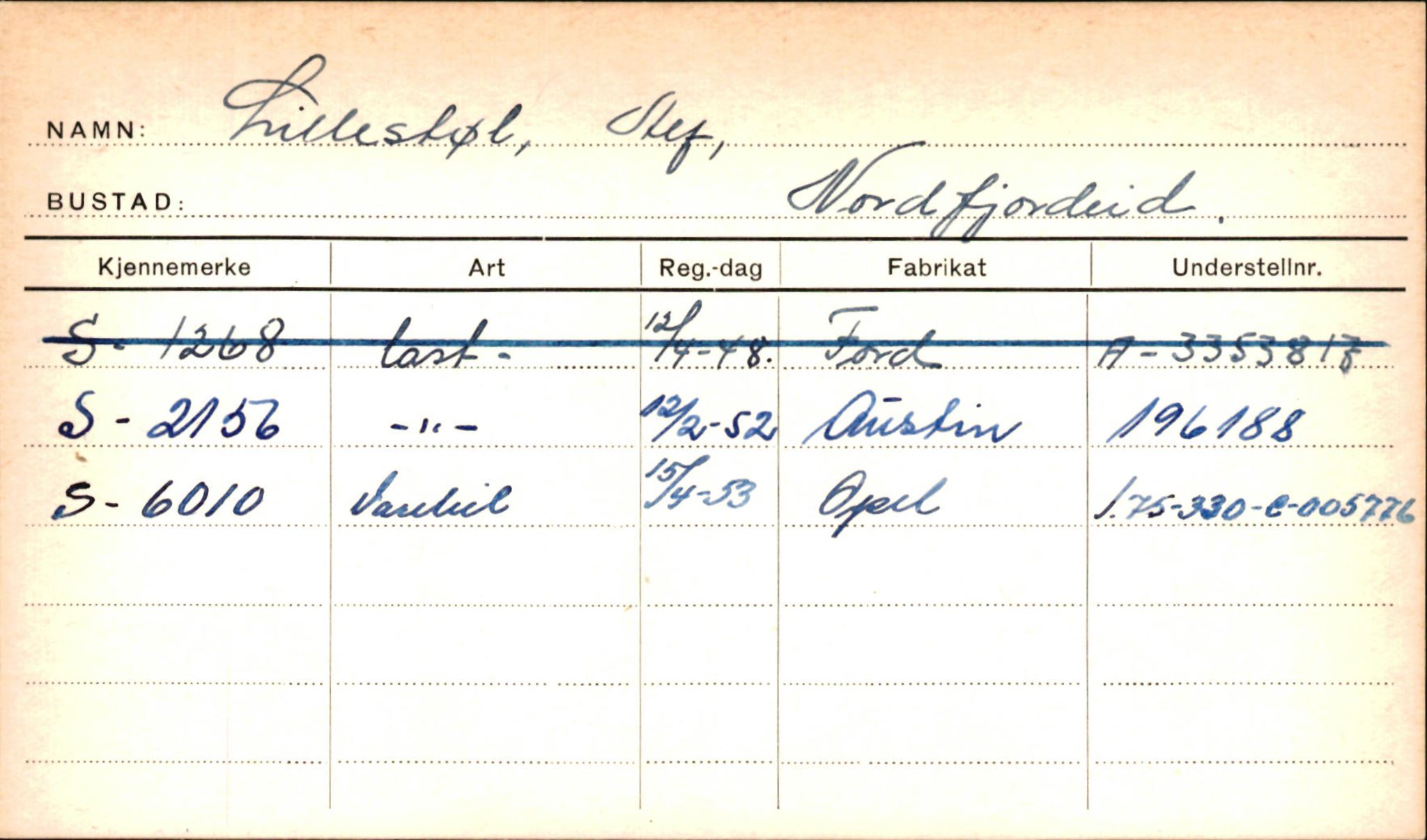 Statens vegvesen, Sogn og Fjordane vegkontor, AV/SAB-A-5301/4/F/L0001B: Eigarregister Fjordane til 1.6.1961, 1930-1961, s. 557