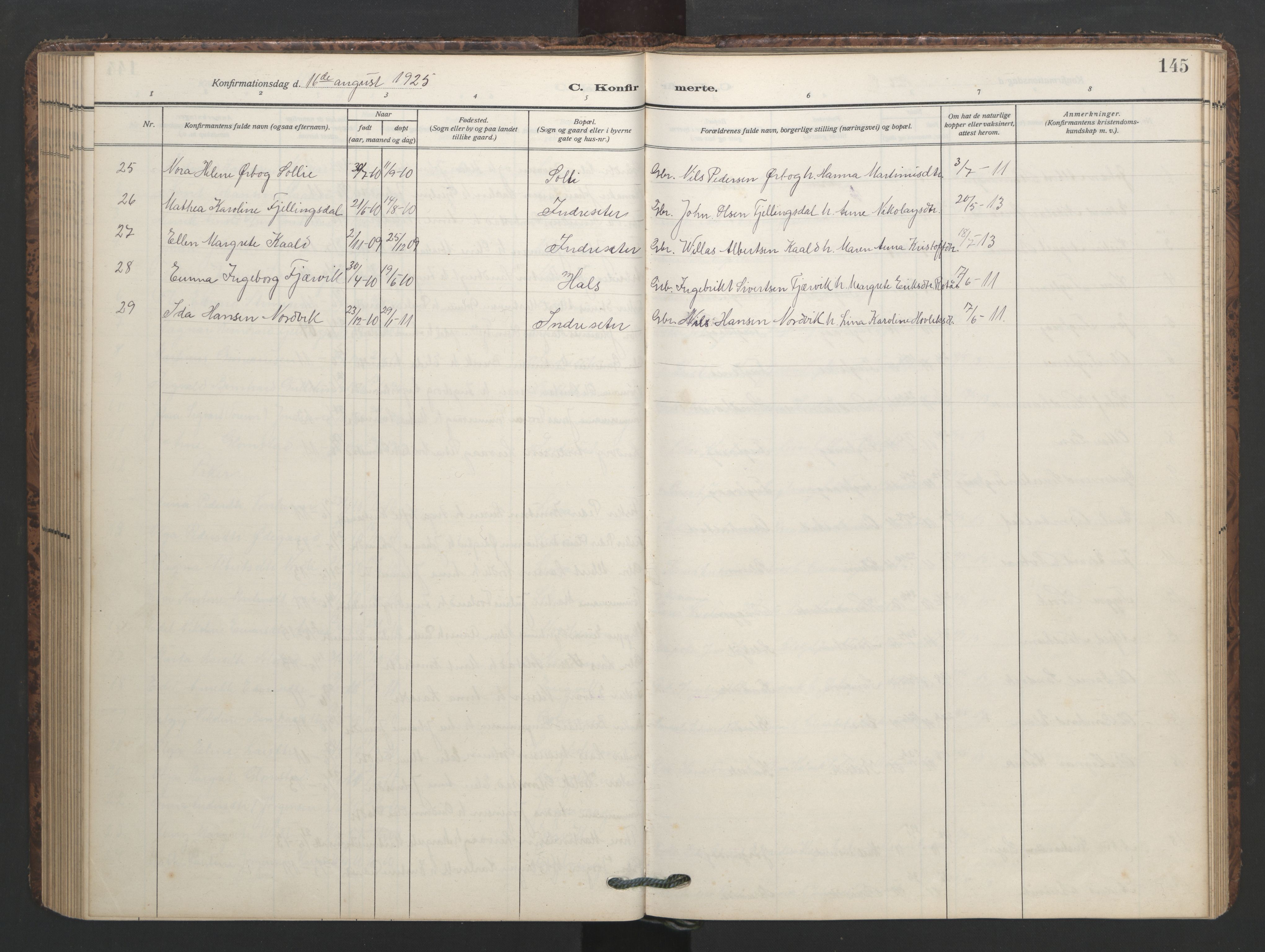 Ministerialprotokoller, klokkerbøker og fødselsregistre - Møre og Romsdal, SAT/A-1454/577/L0897: Klokkerbok nr. 577C01, 1909-1946, s. 145