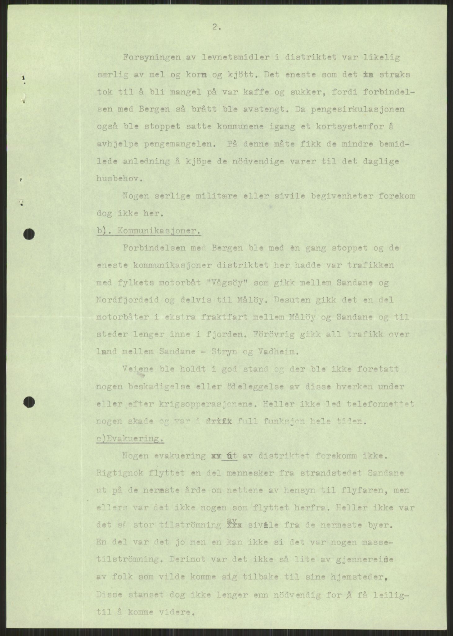 Forsvaret, Forsvarets krigshistoriske avdeling, AV/RA-RAFA-2017/Y/Ya/L0015: II-C-11-31 - Fylkesmenn.  Rapporter om krigsbegivenhetene 1940., 1940, s. 510