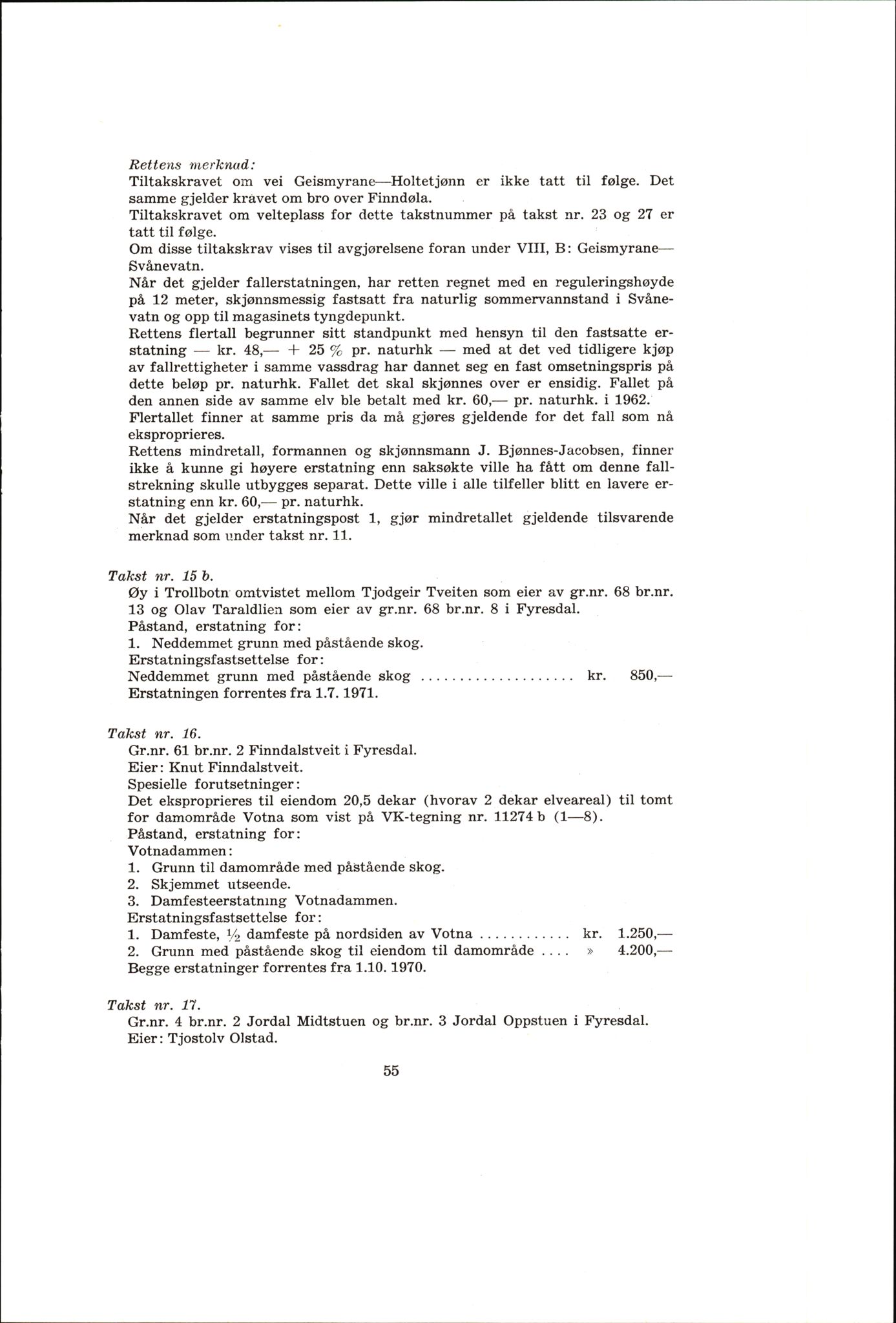 Vest-Telemark sorenskriveri, AV/SAKO-A-134/F/Fo/Fob/L0004: Skjønn/rettsbøker for kraftutbygging/veg, 1973-1989, s. 57