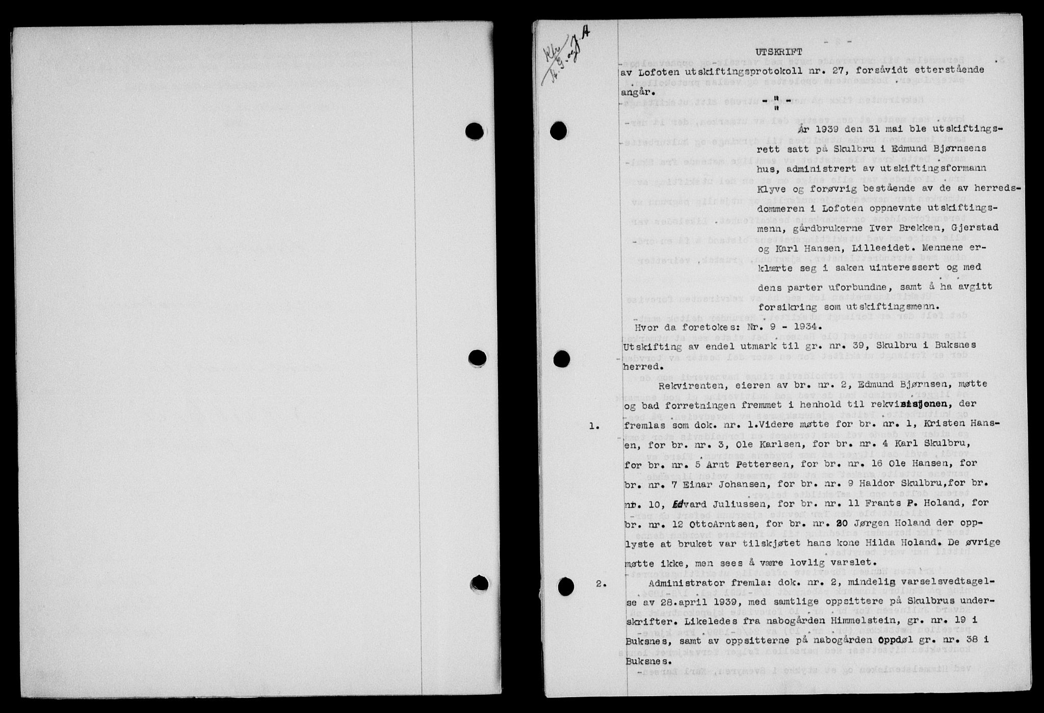 Lofoten sorenskriveri, SAT/A-0017/1/2/2C/L0012a: Pantebok nr. 12a, 1943-1944, Dagboknr: 1441/1943