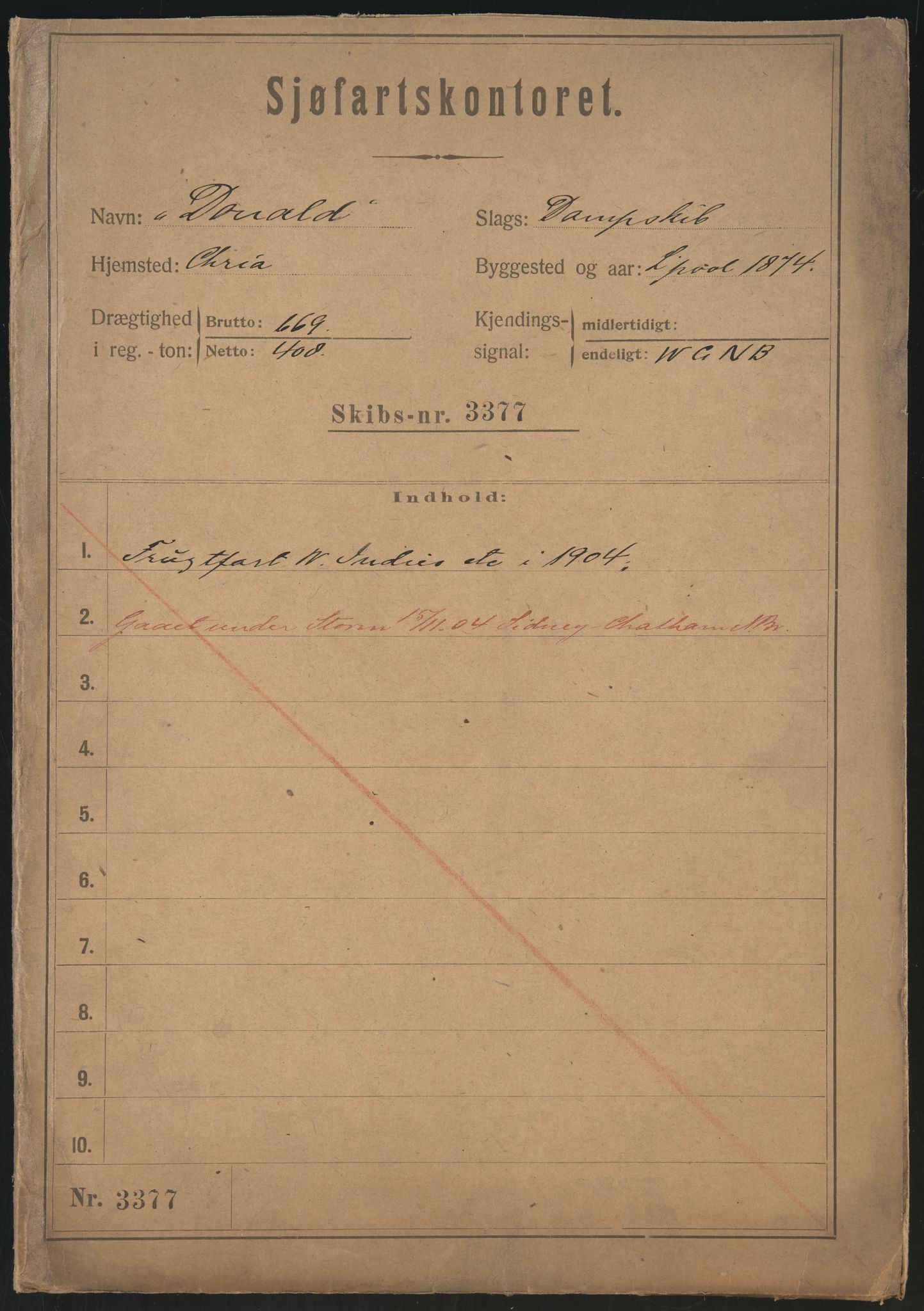 Sjøfartsdirektoratet med forløpere, skipsmapper slettede skip, RA/S-4998/F/Fa/L0245: --, 1876-1919, s. 477