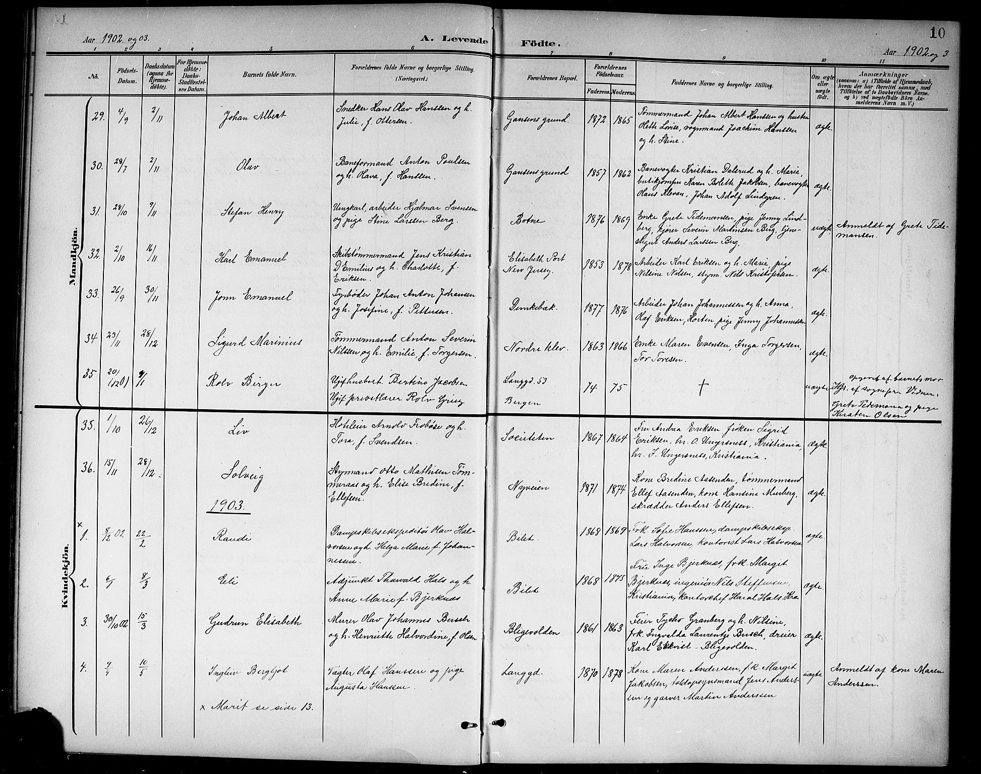 Holmestrand kirkebøker, AV/SAKO-A-346/G/Ga/L0006: Klokkerbok nr. 6, 1901-1923, s. 10