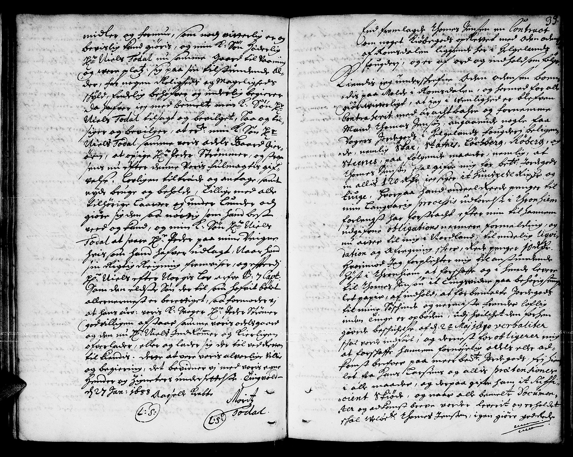 Helgeland sorenskriveri, SAT/A-0004/1/1A/L0001: Tingbok 1, 1690-1693, s. 32b-33a