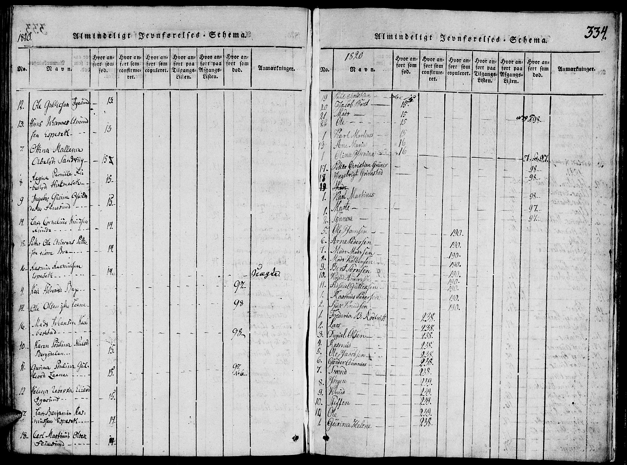 Ministerialprotokoller, klokkerbøker og fødselsregistre - Møre og Romsdal, AV/SAT-A-1454/507/L0069: Ministerialbok nr. 507A04, 1816-1841, s. 334