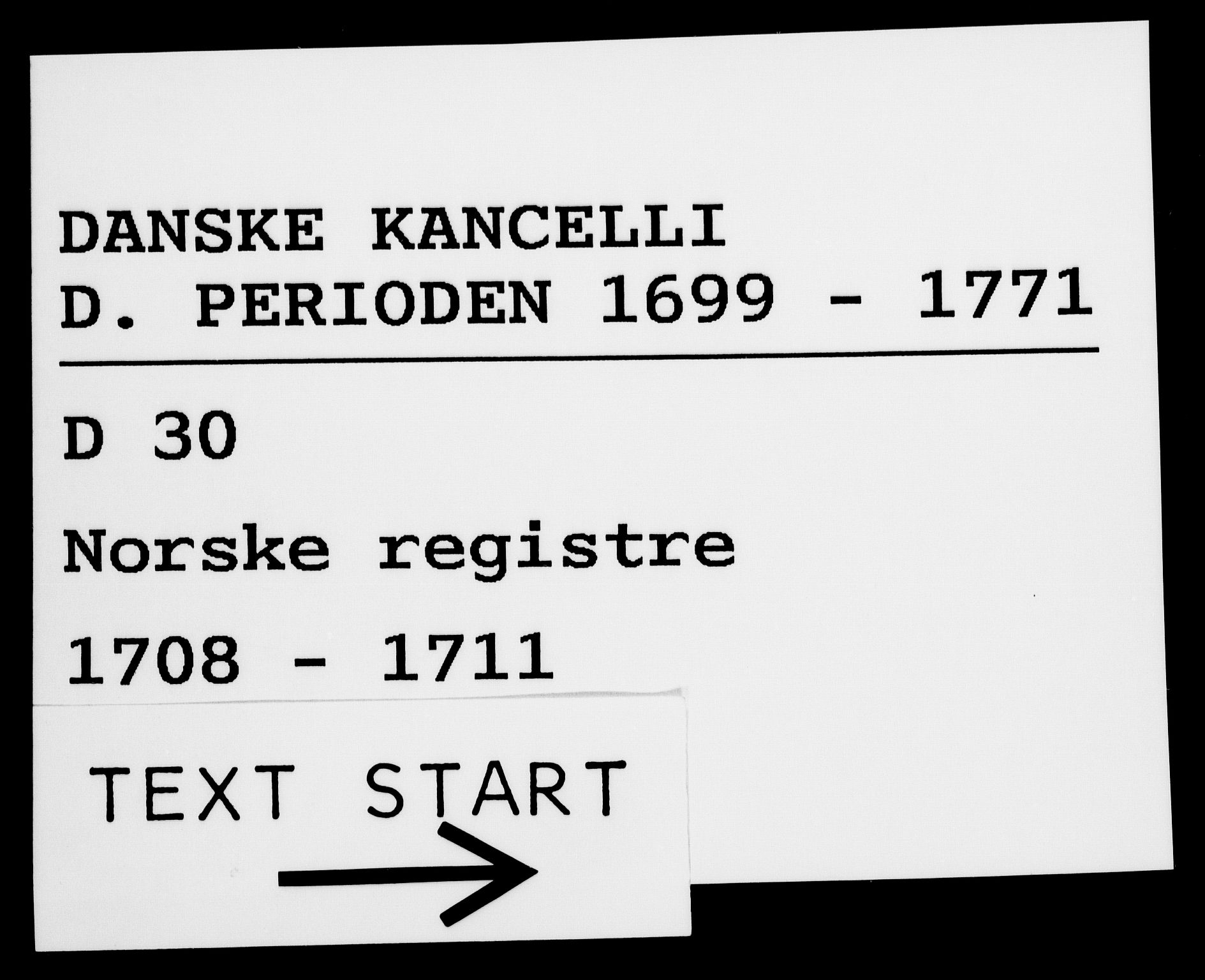 Danske Kanselli 1572-1799, AV/RA-EA-3023/F/Fc/Fca/Fcaa/L0020: Norske registre, 1708-1711