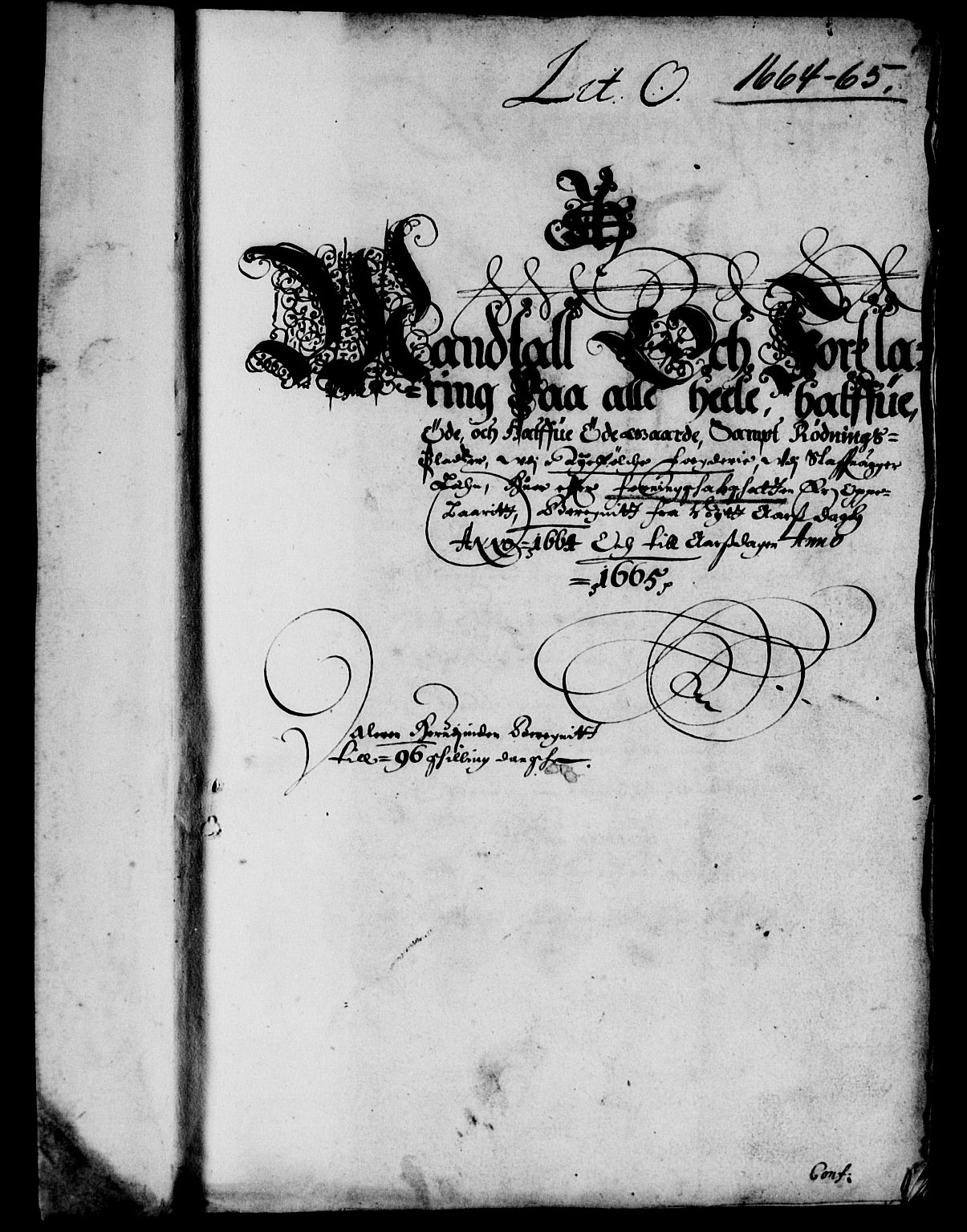 Rentekammeret inntil 1814, Reviderte regnskaper, Lensregnskaper, AV/RA-EA-5023/R/Rb/Rbs/L0048: Stavanger len, 1664