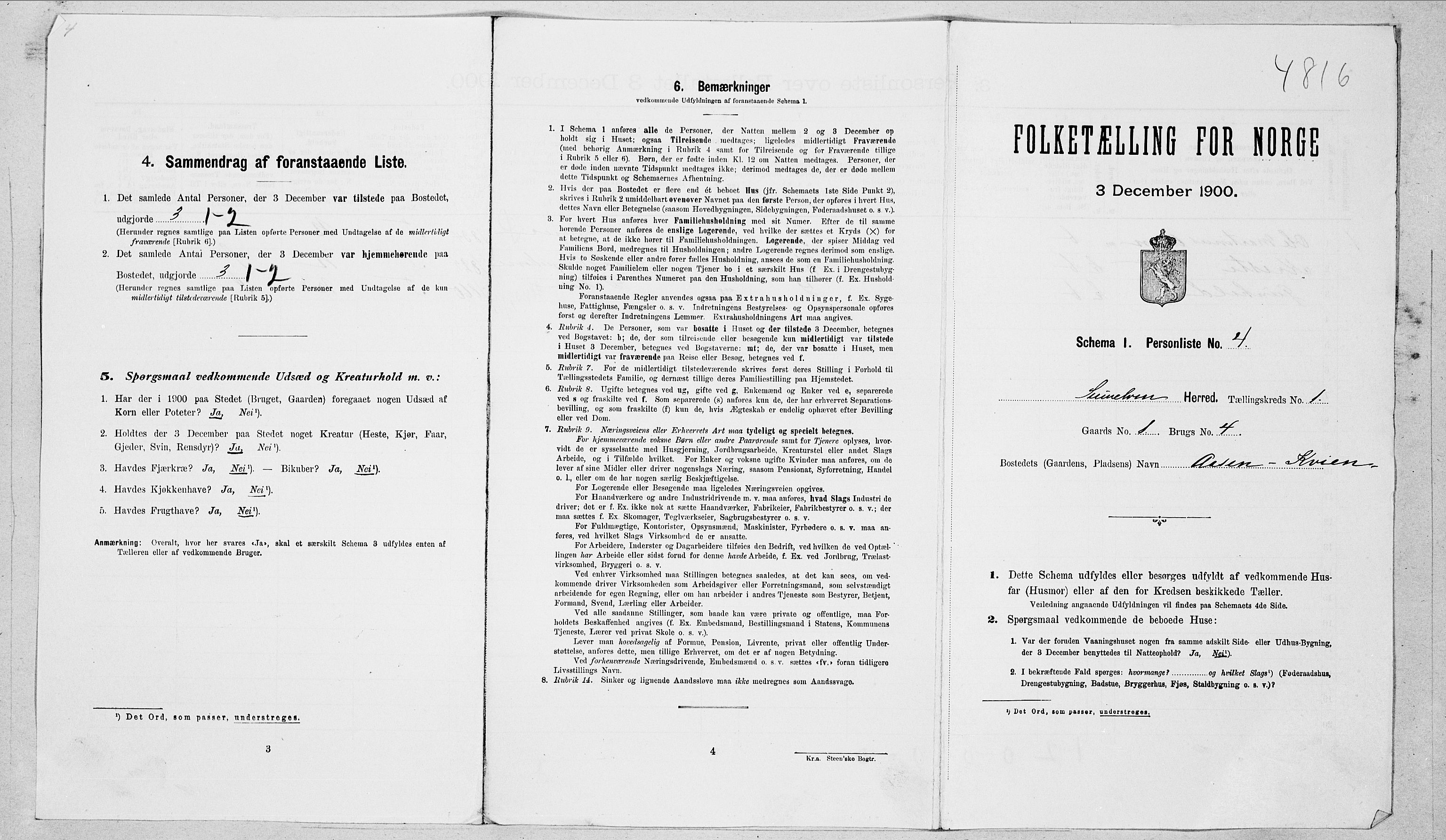 SAT, Folketelling 1900 for 1523 Sunnylven herred, 1900, s. 56