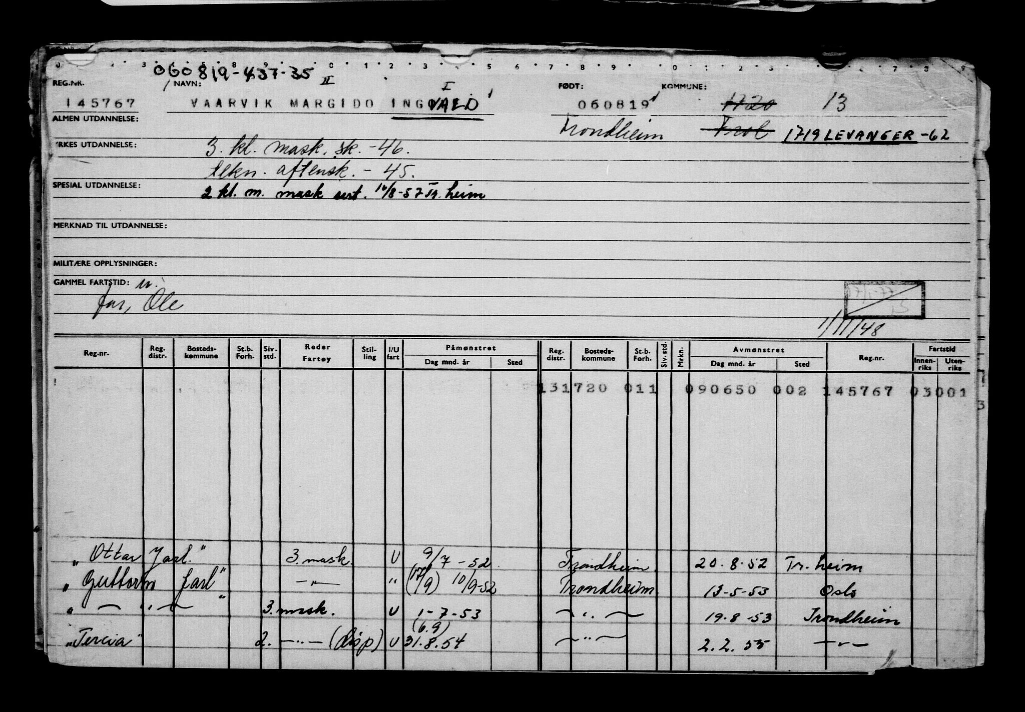 Direktoratet for sjømenn, AV/RA-S-3545/G/Gb/L0170: Hovedkort, 1919, s. 640