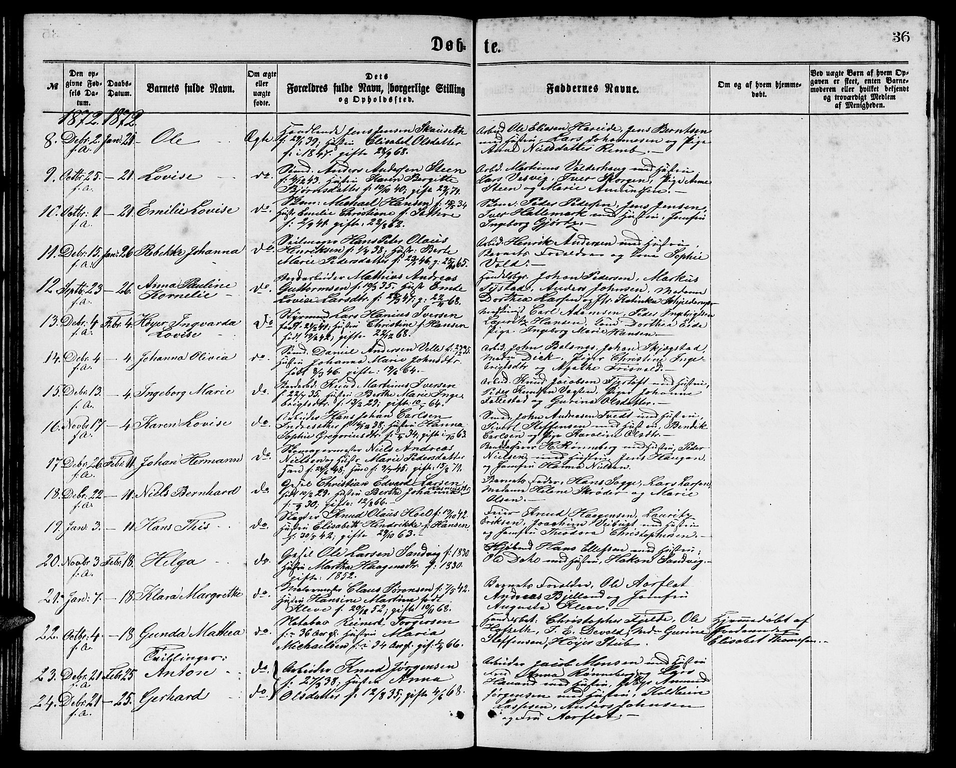 Ministerialprotokoller, klokkerbøker og fødselsregistre - Møre og Romsdal, AV/SAT-A-1454/529/L0465: Klokkerbok nr. 529C02, 1868-1877, s. 36