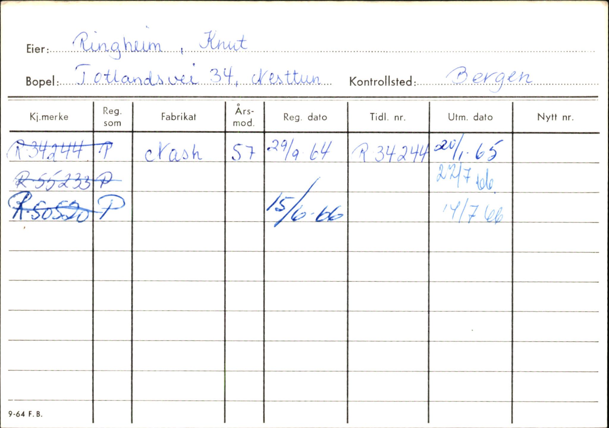 Statens vegvesen, Hordaland vegkontor, AV/SAB-A-5201/2/Ha/L0045: R-eierkort R, 1920-1971, s. 54