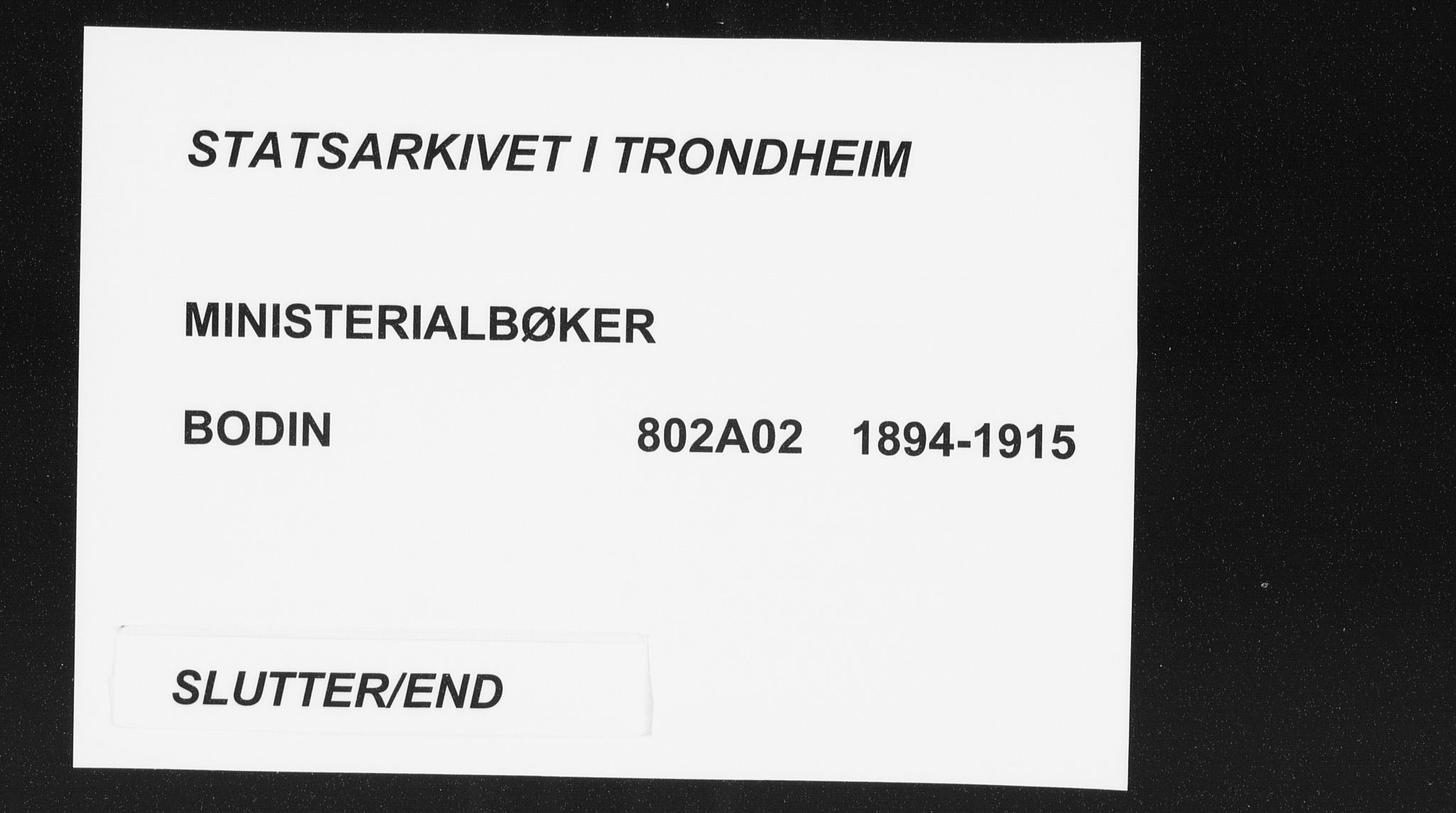 Ministerialprotokoller, klokkerbøker og fødselsregistre - Nordland, AV/SAT-A-1459/802/L0055: Ministerialbok nr. 802A02, 1894-1915