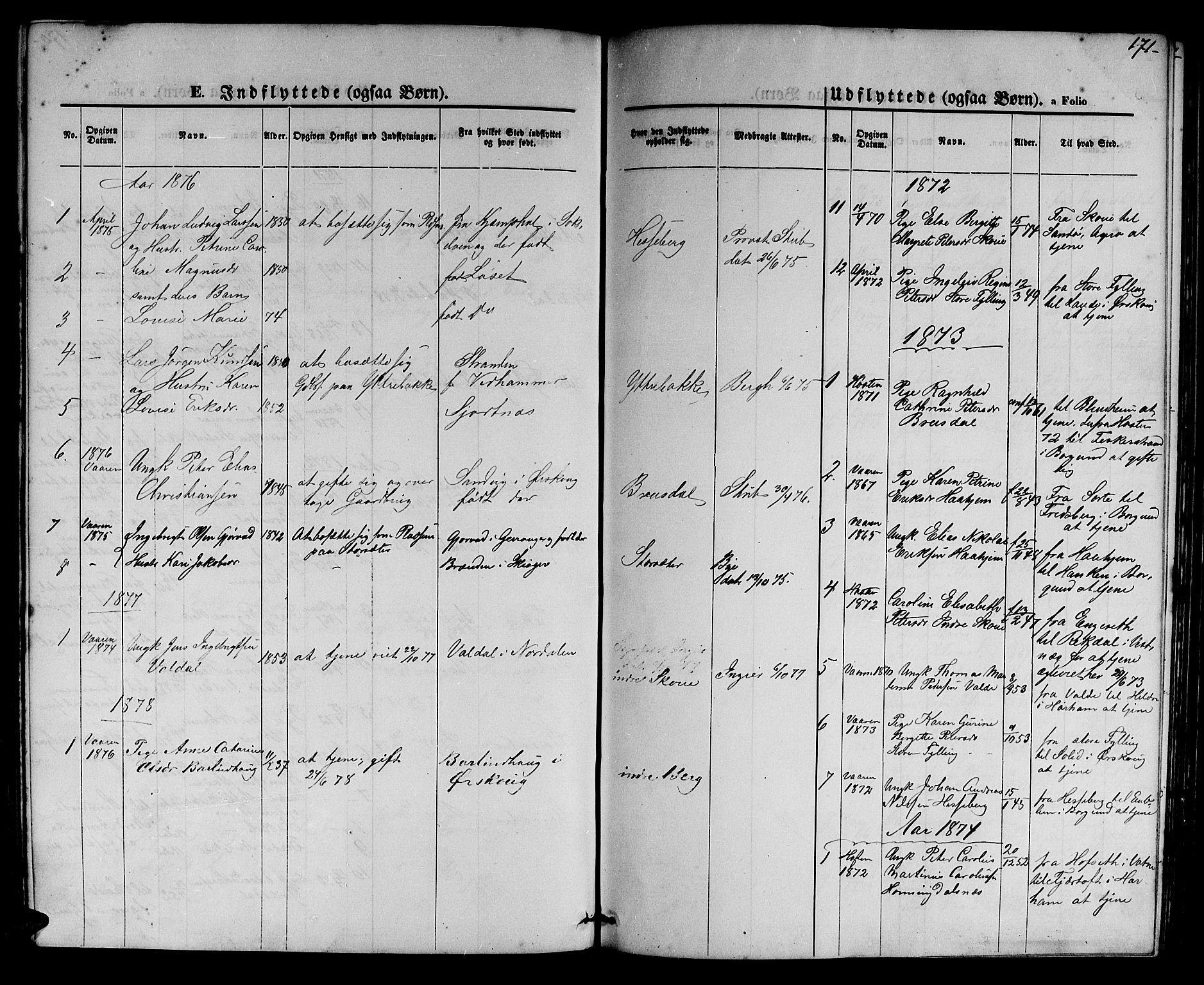 Ministerialprotokoller, klokkerbøker og fødselsregistre - Møre og Romsdal, SAT/A-1454/524/L0364: Klokkerbok nr. 524C05, 1865-1879, s. 171