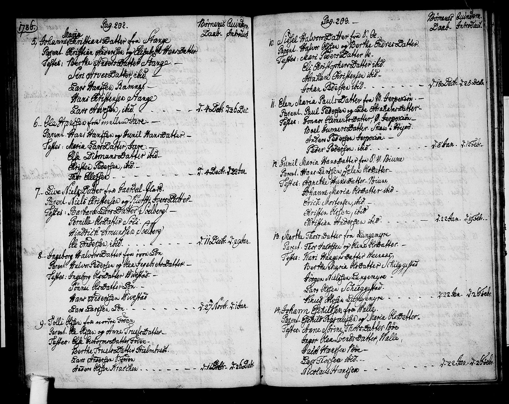 Ramnes kirkebøker, AV/SAKO-A-314/F/Fa/L0002: Ministerialbok nr. I 2, 1773-1790, s. 202-203