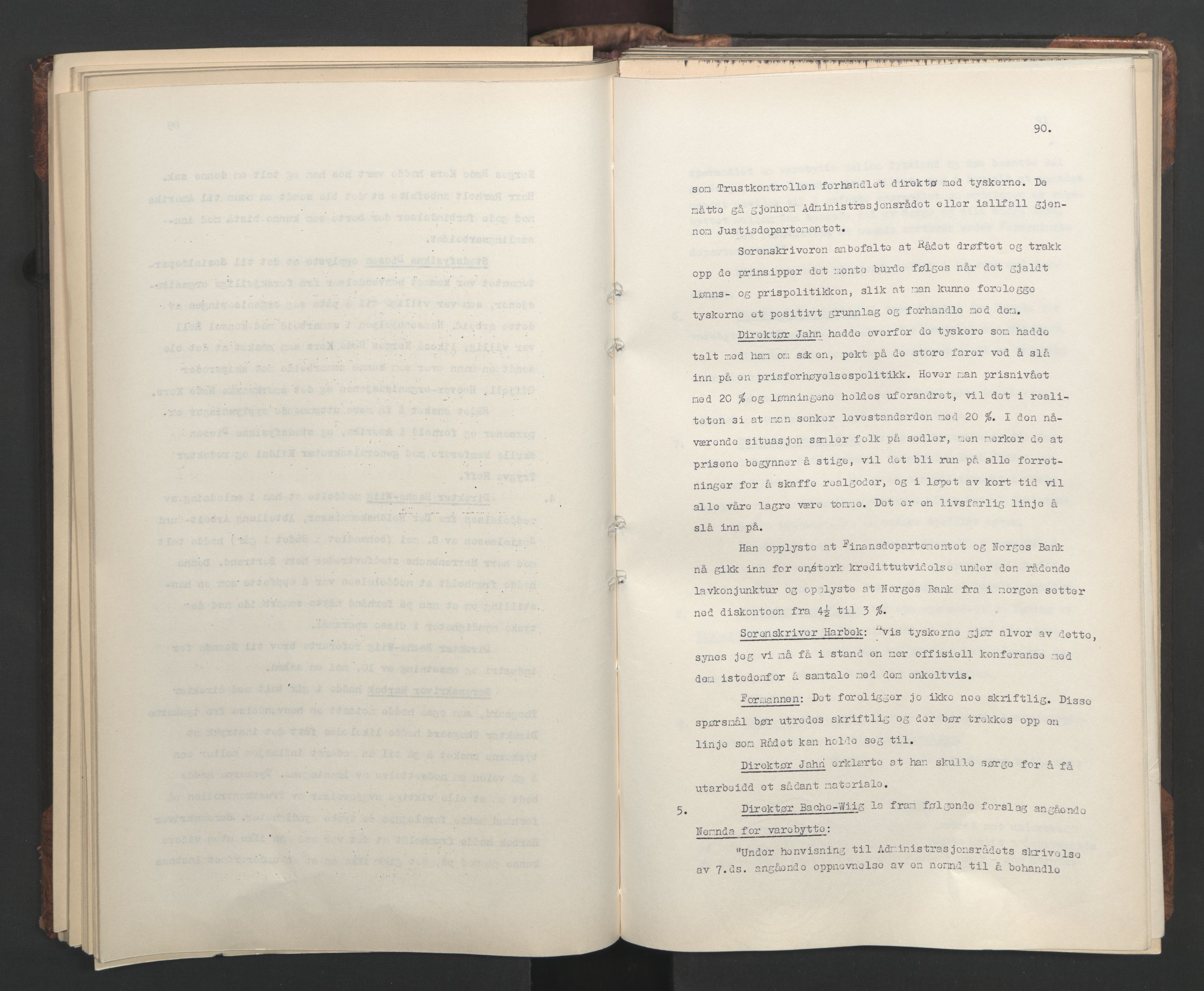 Administrasjonsrådet, AV/RA-S-1004/A/L0001: Møteprotokoll med tillegg 15/4-25/9, 1940, s. 90