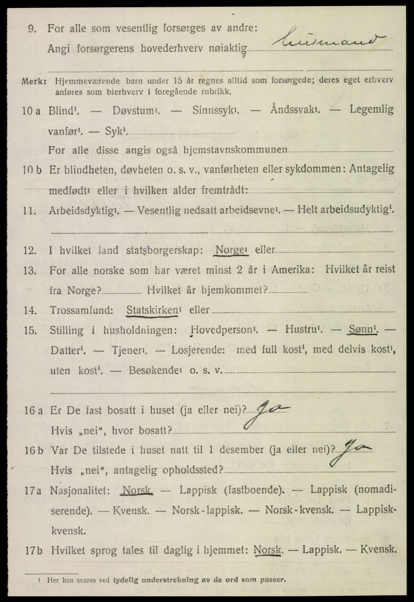 SAT, Folketelling 1920 for 1736 Snåsa herred, 1920, s. 2919