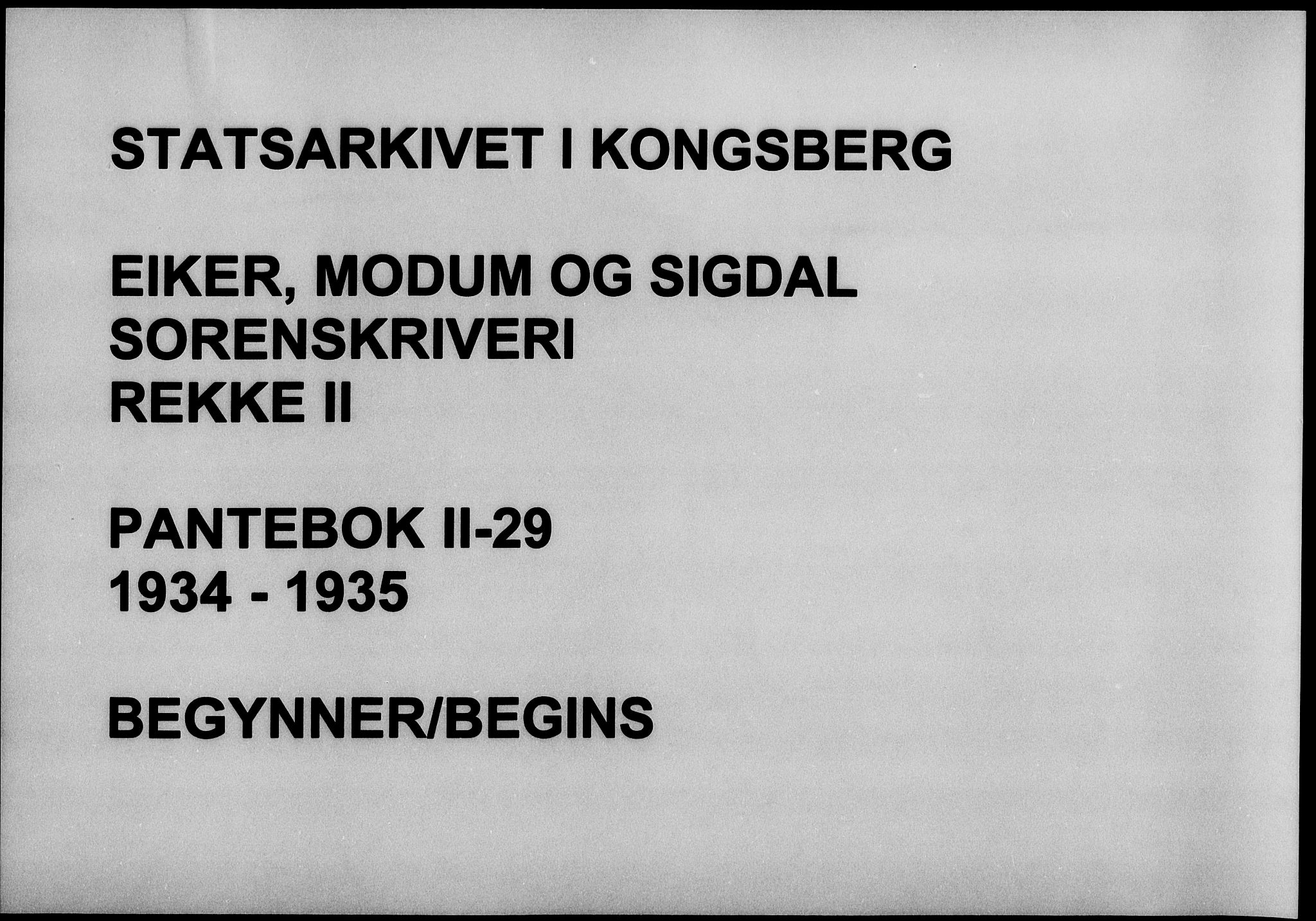 Eiker, Modum og Sigdal sorenskriveri, AV/SAKO-A-123/G/Ga/Gab/L0029: Pantebok nr. II 29, 1934-1935