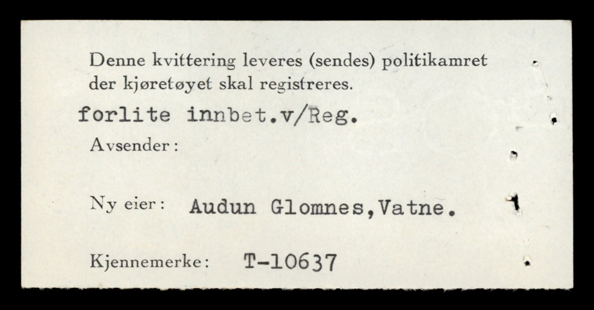 Møre og Romsdal vegkontor - Ålesund trafikkstasjon, AV/SAT-A-4099/F/Fe/L0022: Registreringskort for kjøretøy T 10584 - T 10694, 1927-1998, s. 1640