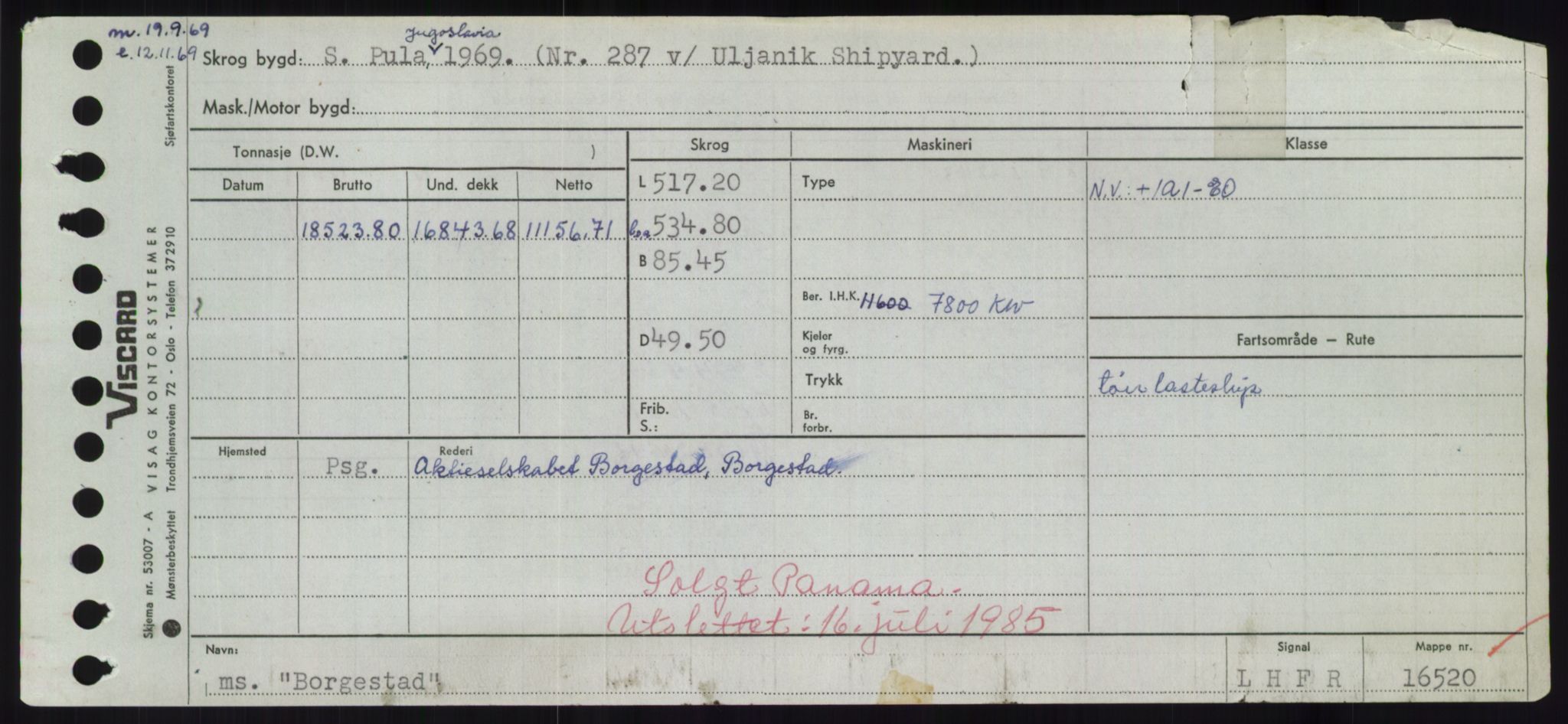 Sjøfartsdirektoratet med forløpere, Skipsmålingen, RA/S-1627/H/Hd/L0004: Fartøy, Bia-Boy, s. 551