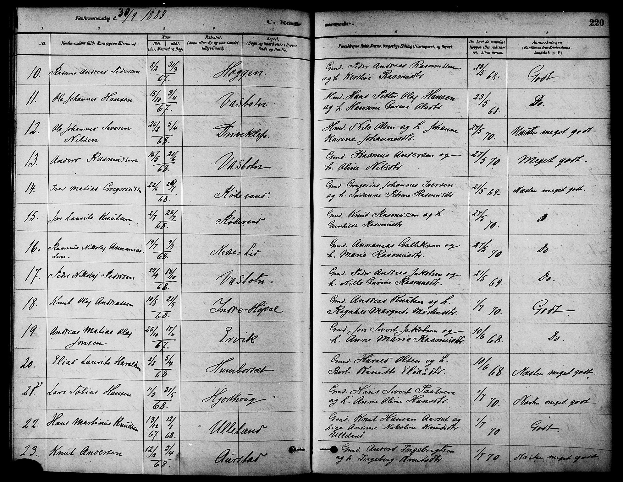 Ministerialprotokoller, klokkerbøker og fødselsregistre - Møre og Romsdal, AV/SAT-A-1454/511/L0141: Ministerialbok nr. 511A08, 1878-1890, s. 220