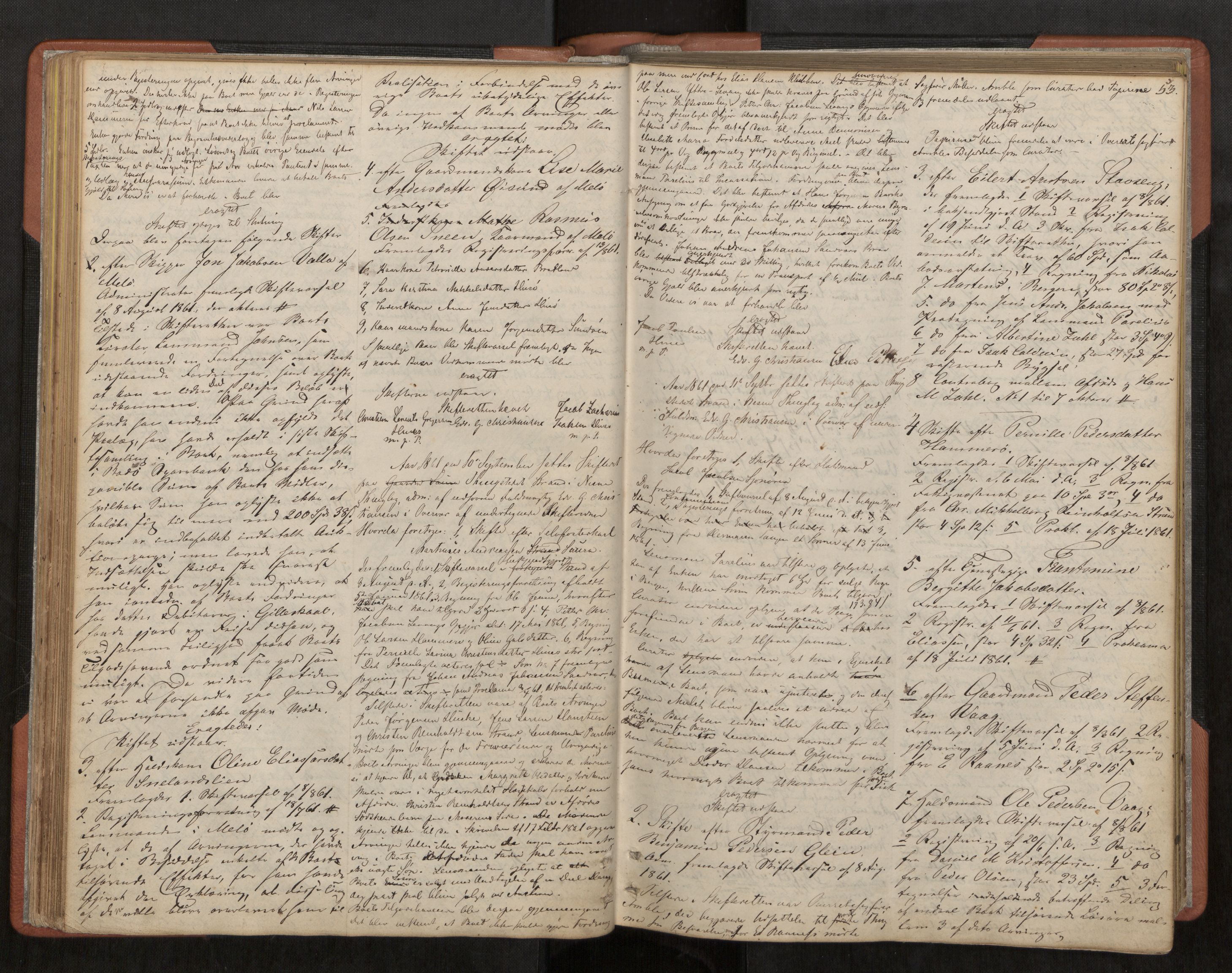 Rana sorenskriveri , AV/SAT-A-1108/1/3/3B/L0001: Skiftebehandlingsprotokoll, 1859-1872, s. 53