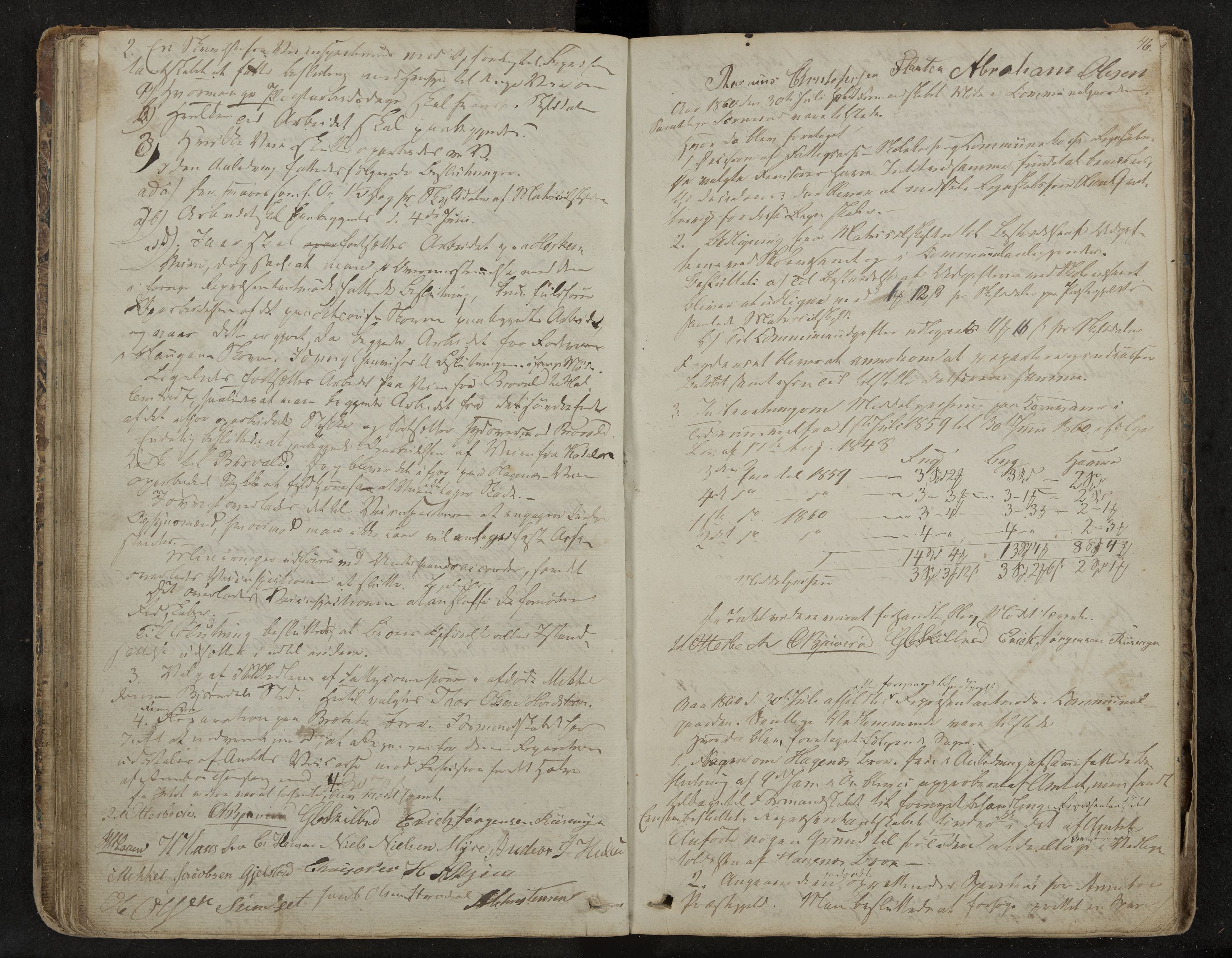 Andebu formannskap og sentraladministrasjon, IKAK/0719021-1/A/Aa/L0001: Møtebok med register, 1837-1869, s. 46
