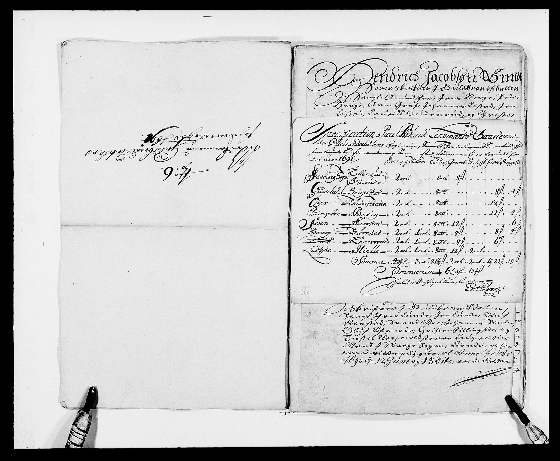 Rentekammeret inntil 1814, Reviderte regnskaper, Fogderegnskap, AV/RA-EA-4092/R17/L1165: Fogderegnskap Gudbrandsdal, 1690-1692, s. 367