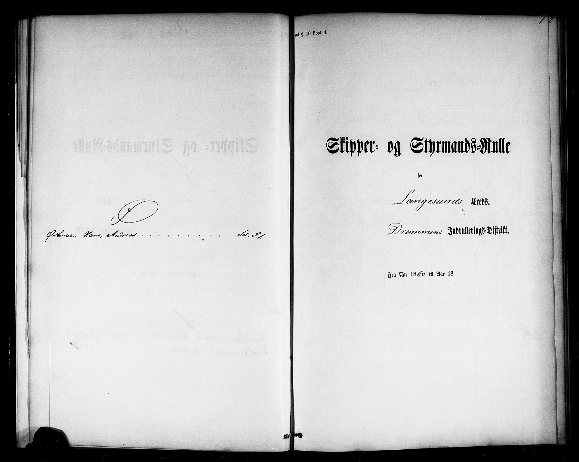 Langesund innrulleringskontor, SAKO/A-831/F/Fd/L0001: Skipper- og styrmannsrulle, 1860-1867, s. 29