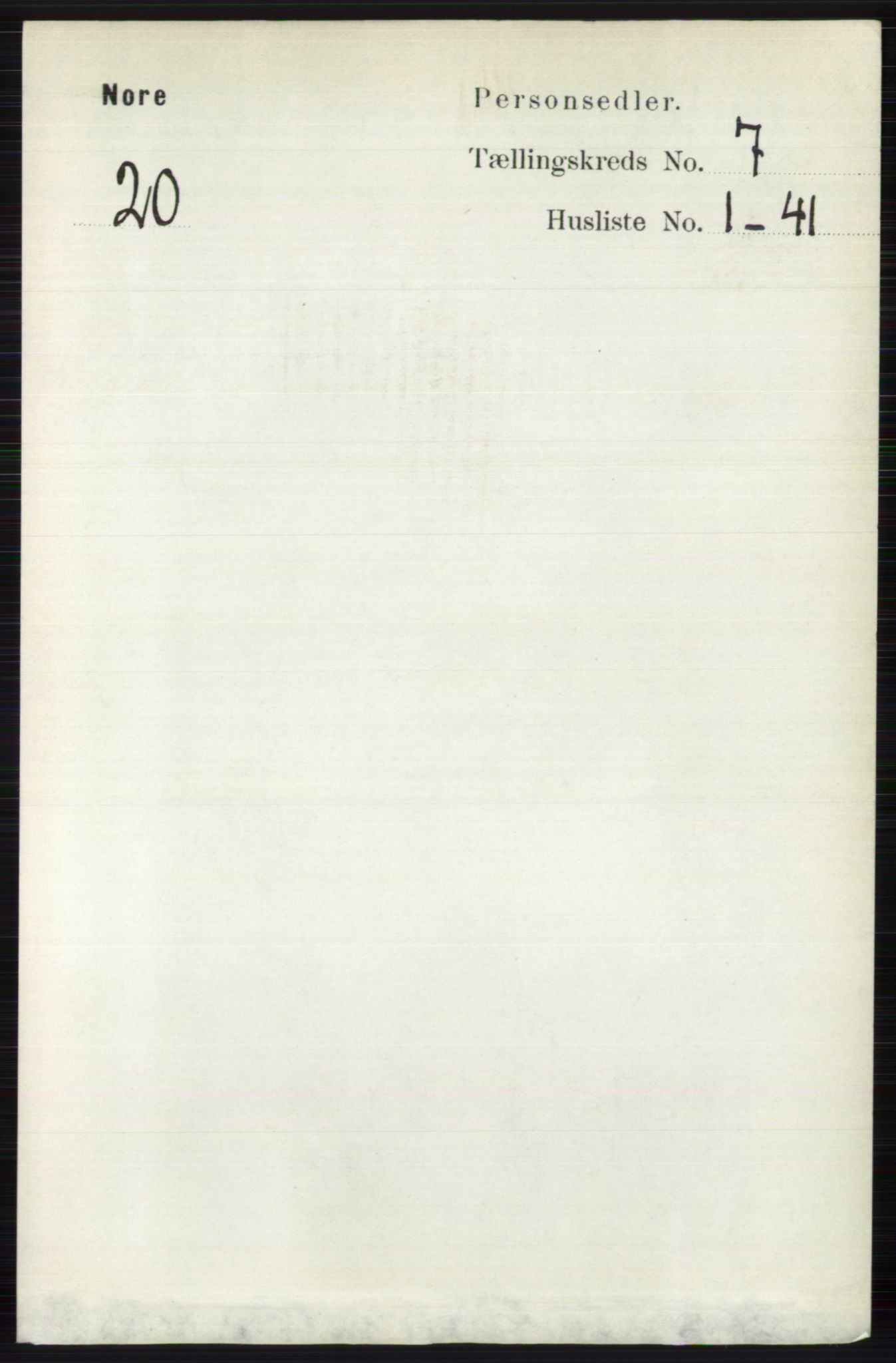 RA, Folketelling 1891 for 0633 Nore herred, 1891, s. 2605