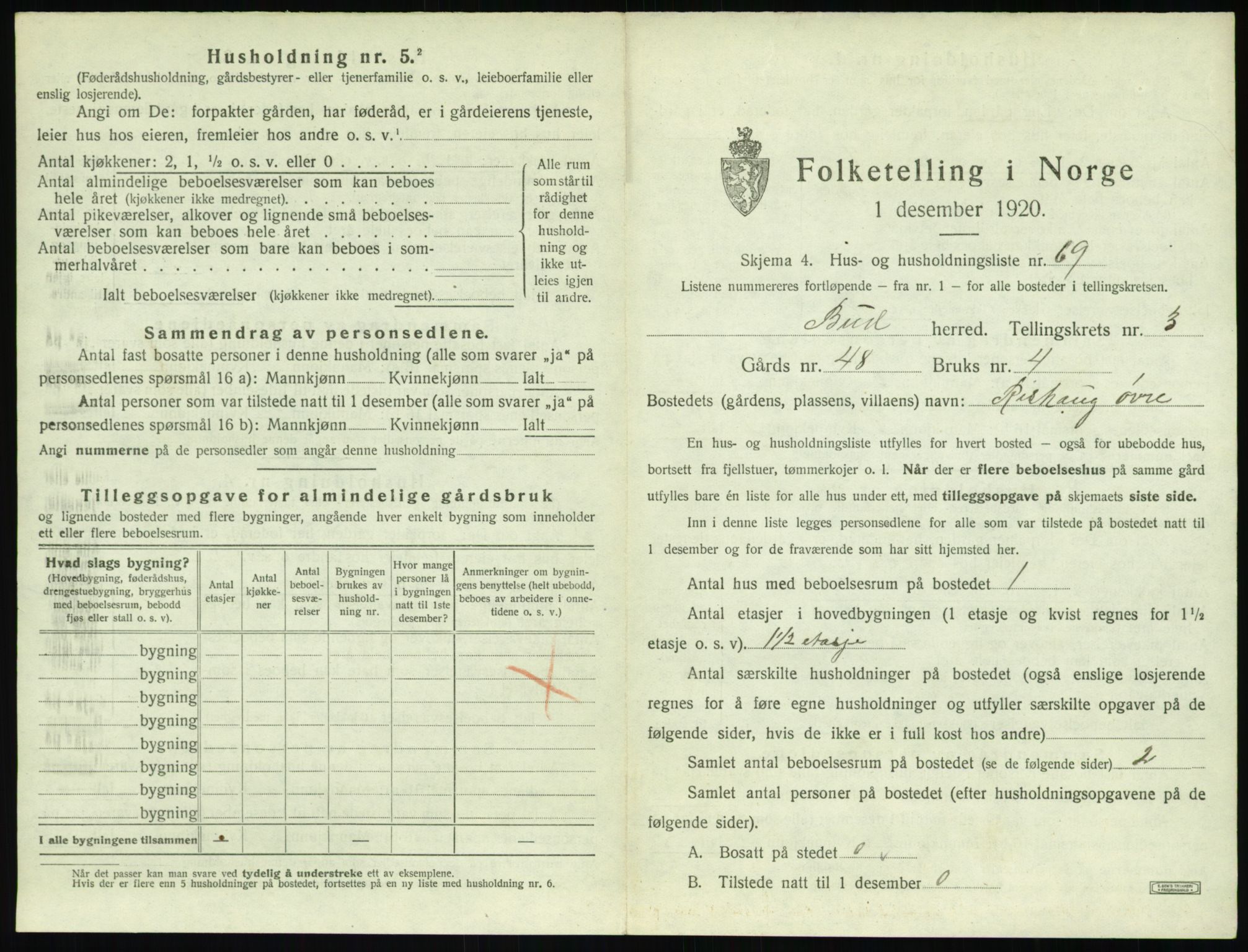 SAT, Folketelling 1920 for 1549 Bud herred, 1920, s. 564