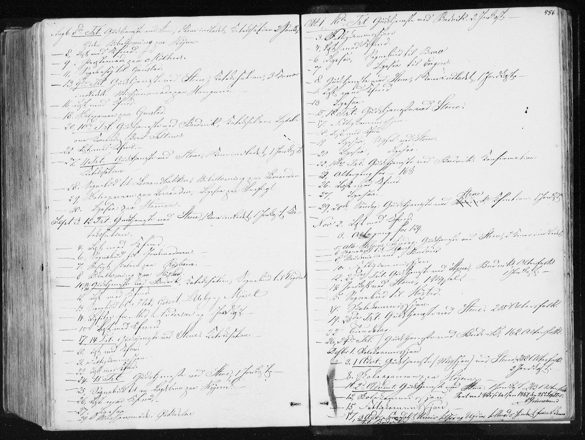 Ministerialprotokoller, klokkerbøker og fødselsregistre - Sør-Trøndelag, SAT/A-1456/612/L0377: Ministerialbok nr. 612A09, 1859-1877, s. 556