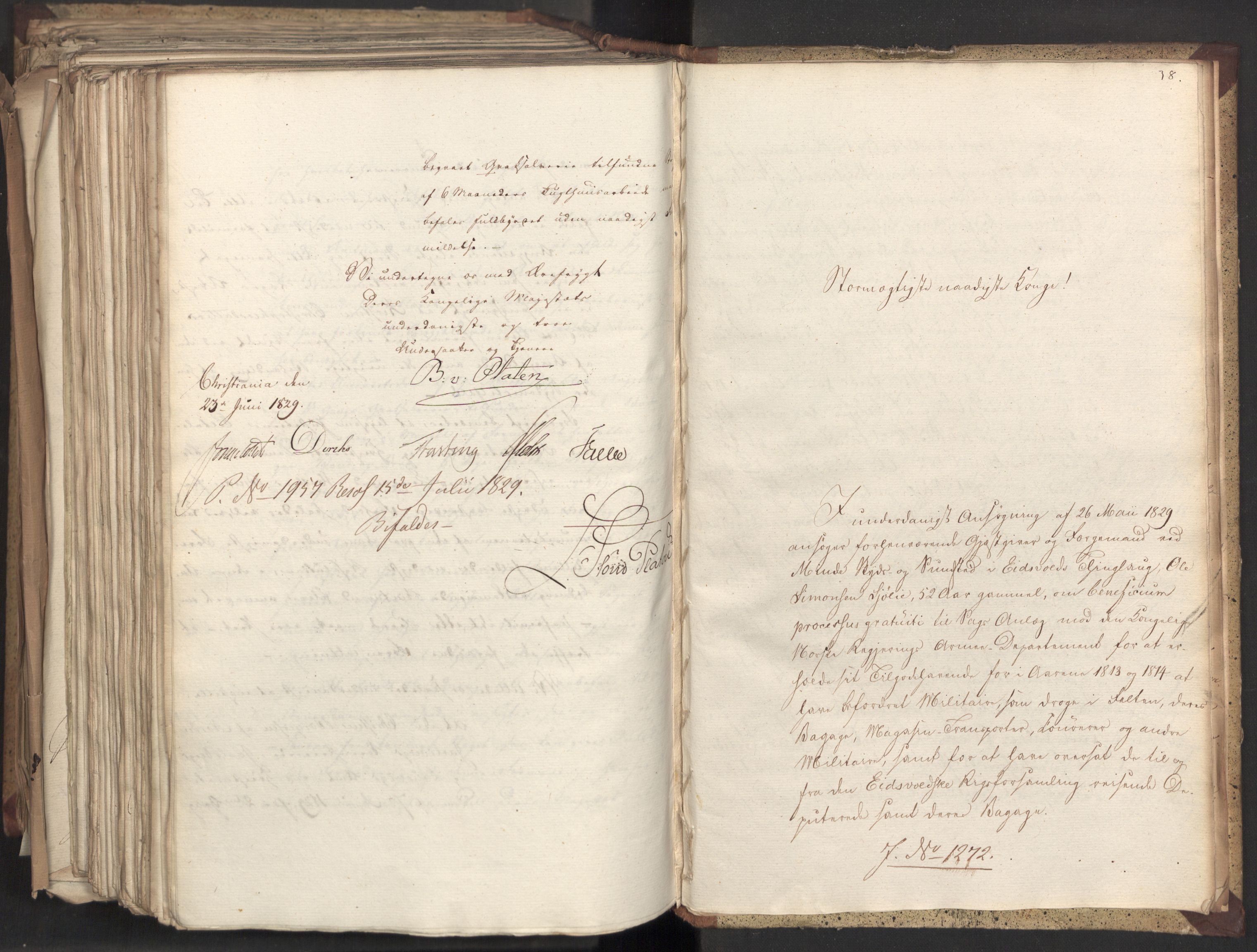 Statsrådsavdelingen i Stockholm, AV/RA-S-1003/D/Da/L0059: Regjeringsinnstillinger nr. 1074-1275, 1829, s. 640