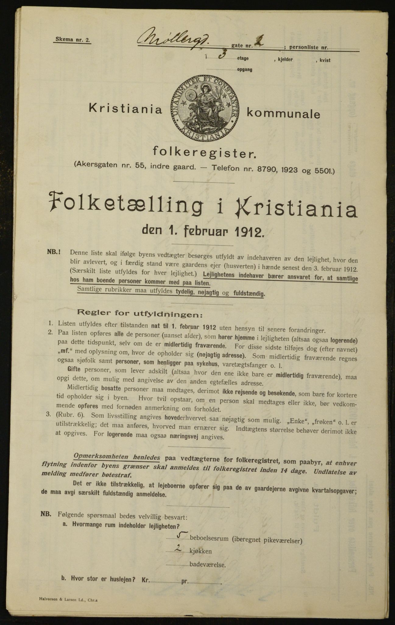 OBA, Kommunal folketelling 1.2.1912 for Kristiania, 1912, s. 68944
