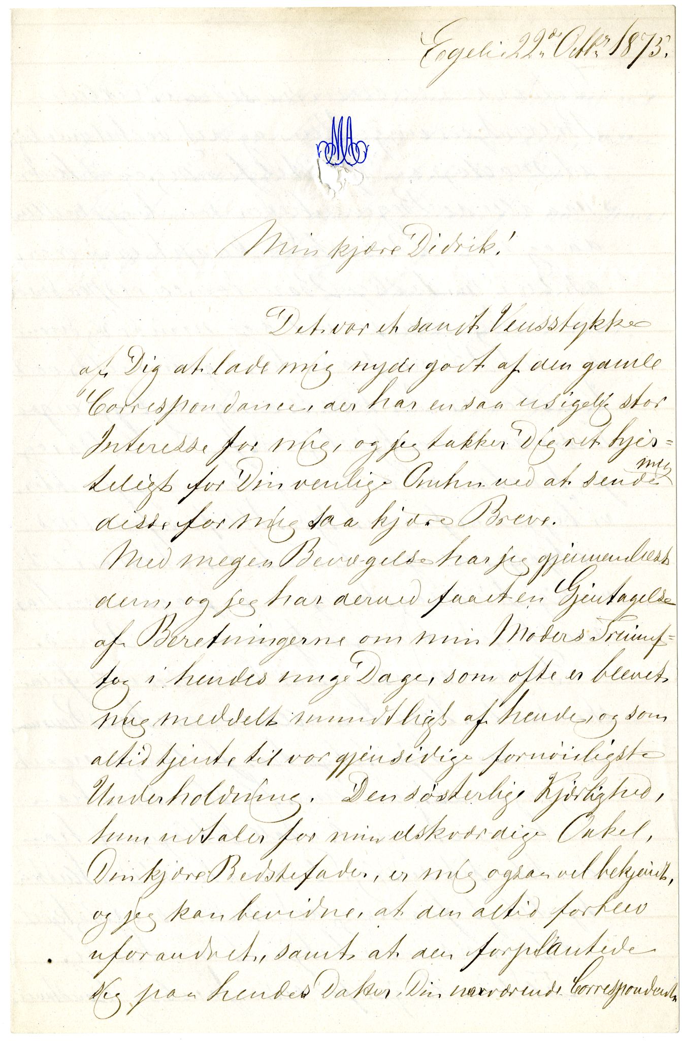 Diderik Maria Aalls brevsamling, NF/Ark-1023/F/L0001: D.M. Aalls brevsamling. A - B, 1738-1889, s. 230