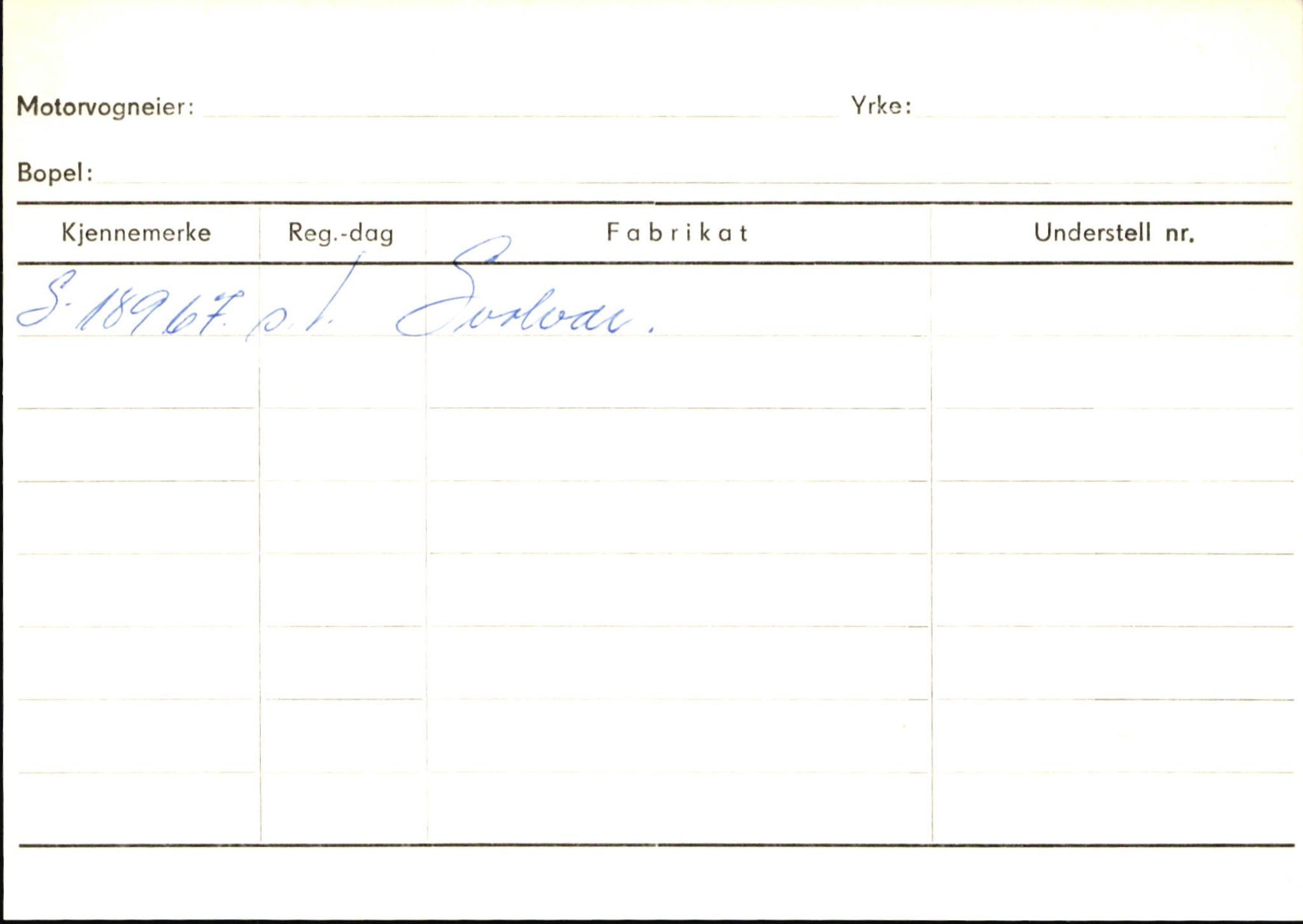 Statens vegvesen, Sogn og Fjordane vegkontor, AV/SAB-A-5301/4/F/L0145: Registerkort Vågsøy S-Å. Årdal I-P, 1945-1975, s. 2355