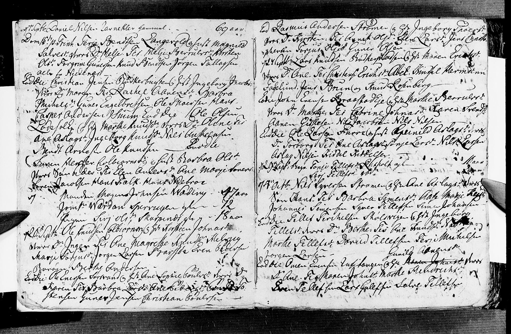 Øyestad sokneprestkontor, AV/SAK-1111-0049/F/Fb/L0002: Klokkerbok nr. B 2, 1795-1807, s. 8