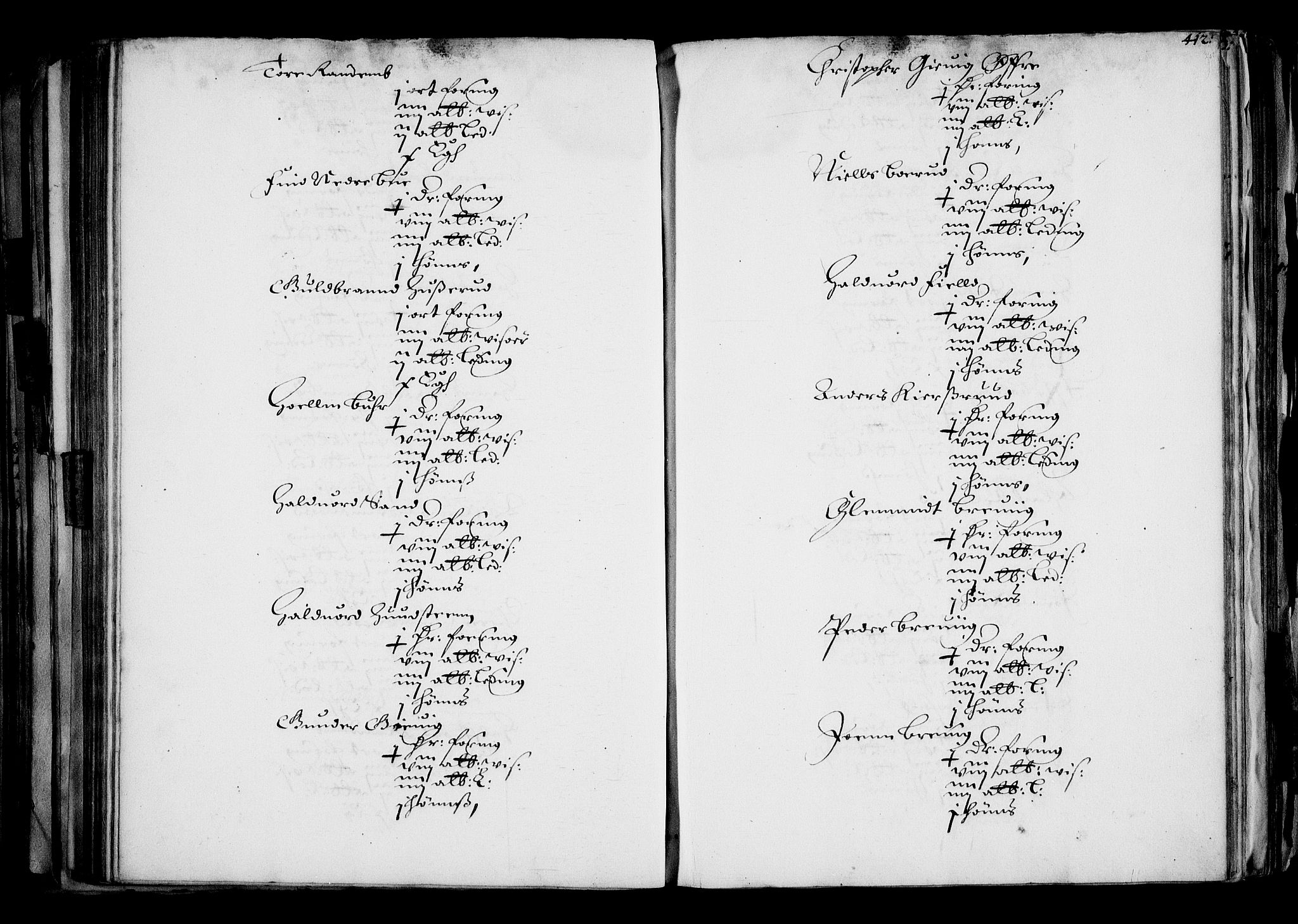 Rentekammeret inntil 1814, Realistisk ordnet avdeling, AV/RA-EA-4070/N/Na/L0001: [XI f]: Akershus stifts jordebok, 1652, s. 411b-412a