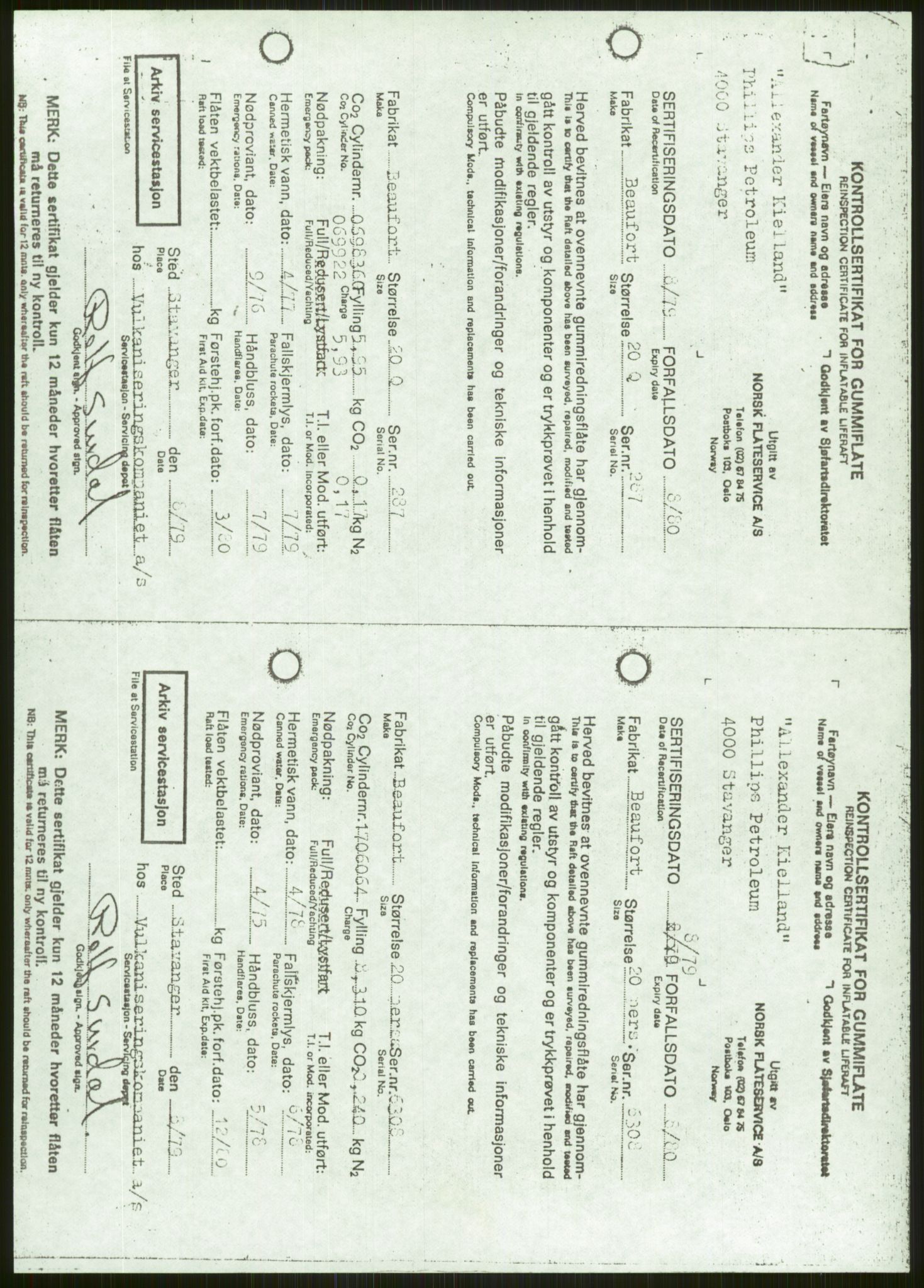 Justisdepartementet, Granskningskommisjonen ved Alexander Kielland-ulykken 27.3.1980, AV/RA-S-1165/D/L0006: A Alexander L. Kielland (Doku.liste + A3-A6, A11-A13, A18-A20-A21, A23, A31 av 31)/Dykkerjournaler, 1980-1981, s. 270