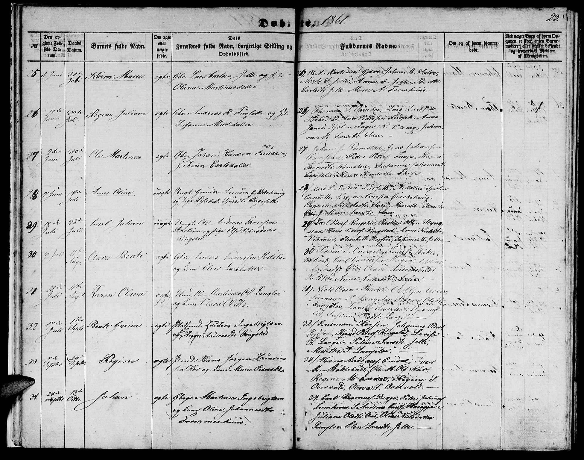 Ministerialprotokoller, klokkerbøker og fødselsregistre - Møre og Romsdal, AV/SAT-A-1454/520/L0291: Klokkerbok nr. 520C03, 1854-1881, s. 23