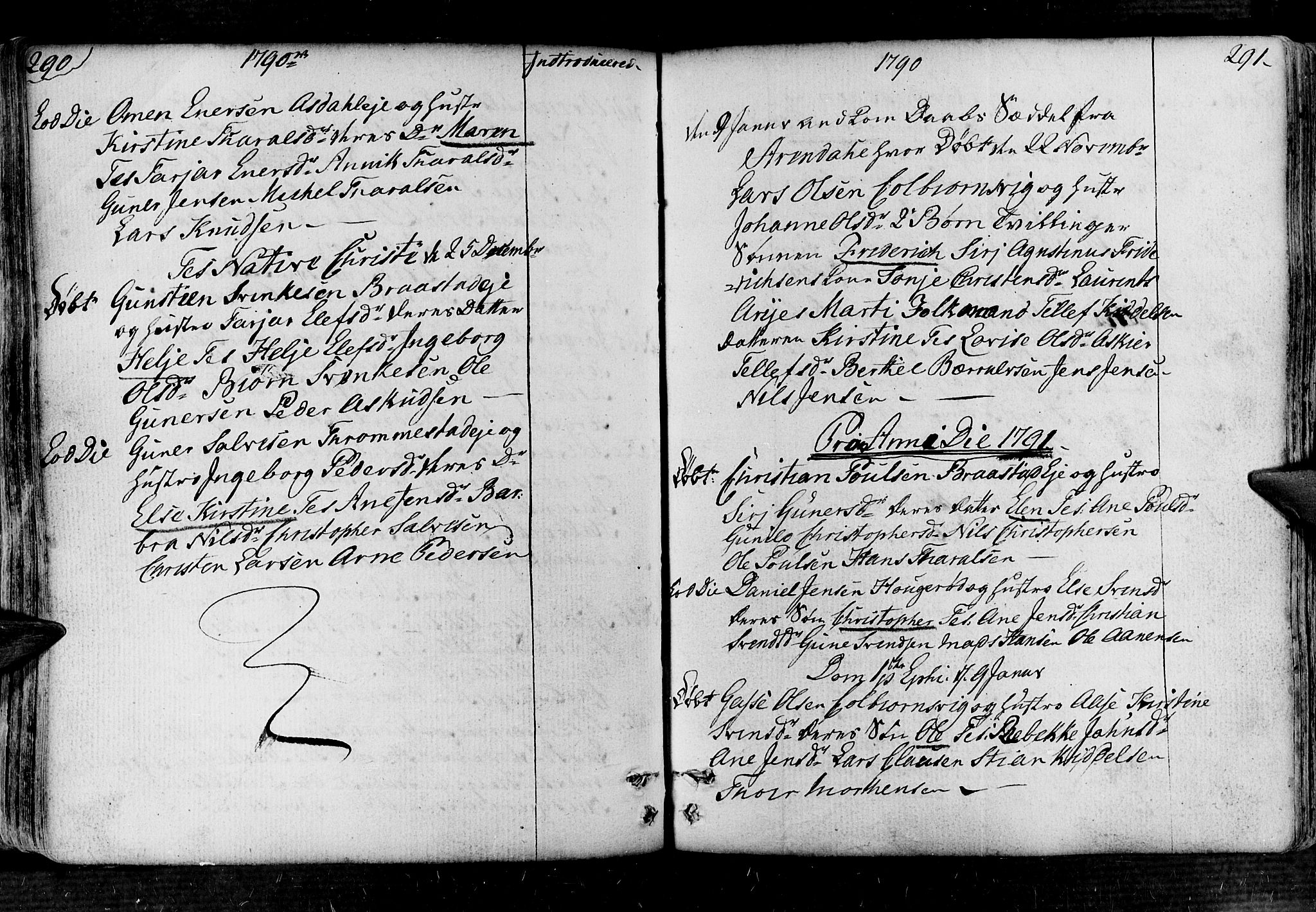 Øyestad sokneprestkontor, AV/SAK-1111-0049/F/Fa/L0008: Ministerialbok nr. A 8, 1777-1804, s. 290-291