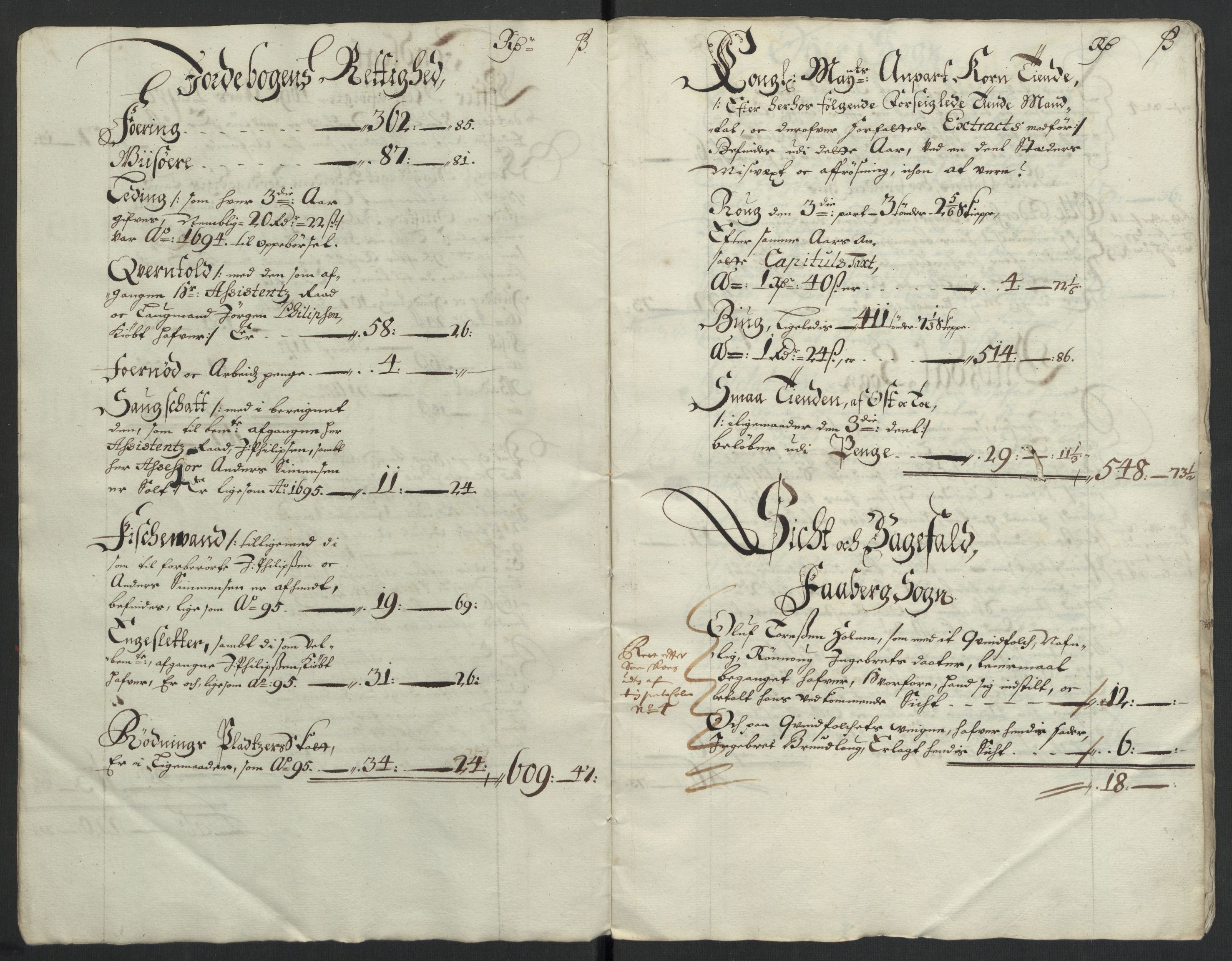Rentekammeret inntil 1814, Reviderte regnskaper, Fogderegnskap, AV/RA-EA-4092/R17/L1170: Fogderegnskap Gudbrandsdal, 1696-1697, s. 5